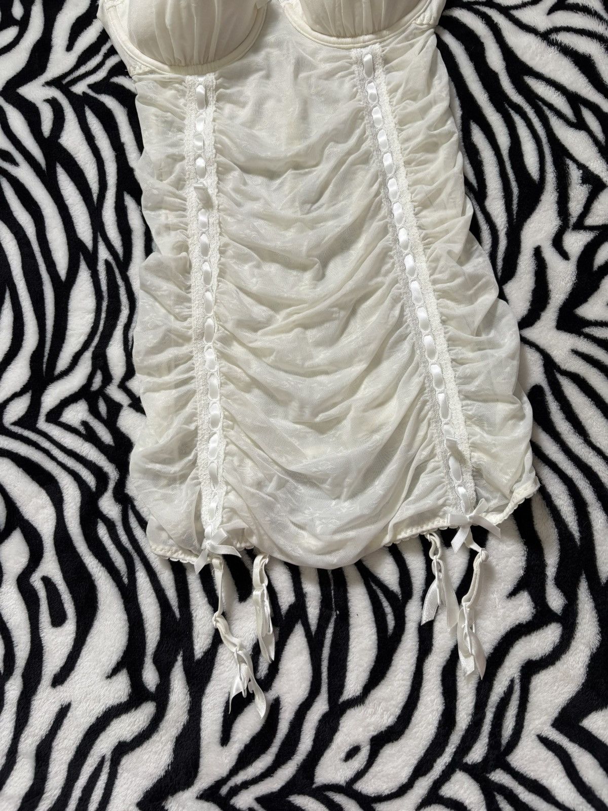 Victoria's Secret INSANE Vintage Victoria Secret Creamy Babydoll Mini Dress Size S / US 4 / IT 40 - 2 Thumbnail