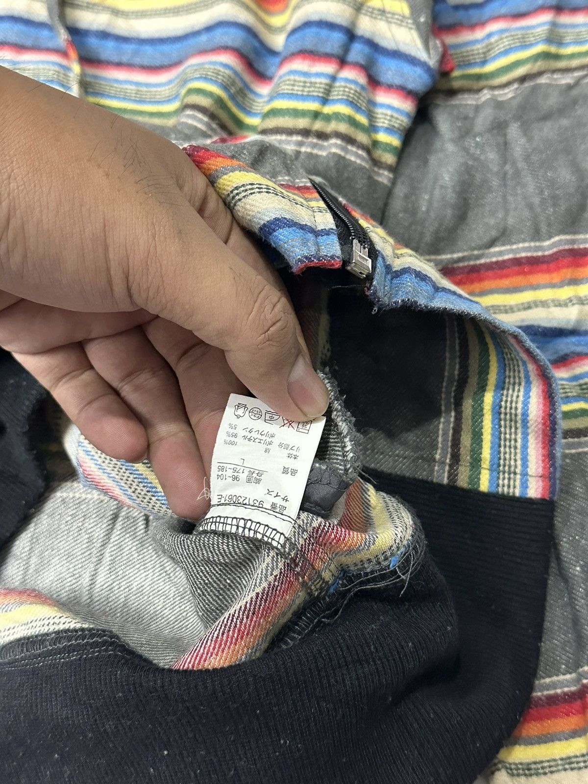 If Six Was Nine × Japanese Brand × Le Grande Bleu (L.G.B.) Fur hoodie rainbow stripe ifsixwasnine style Size US M / EU 48-50 / 2 - 7 Thumbnail