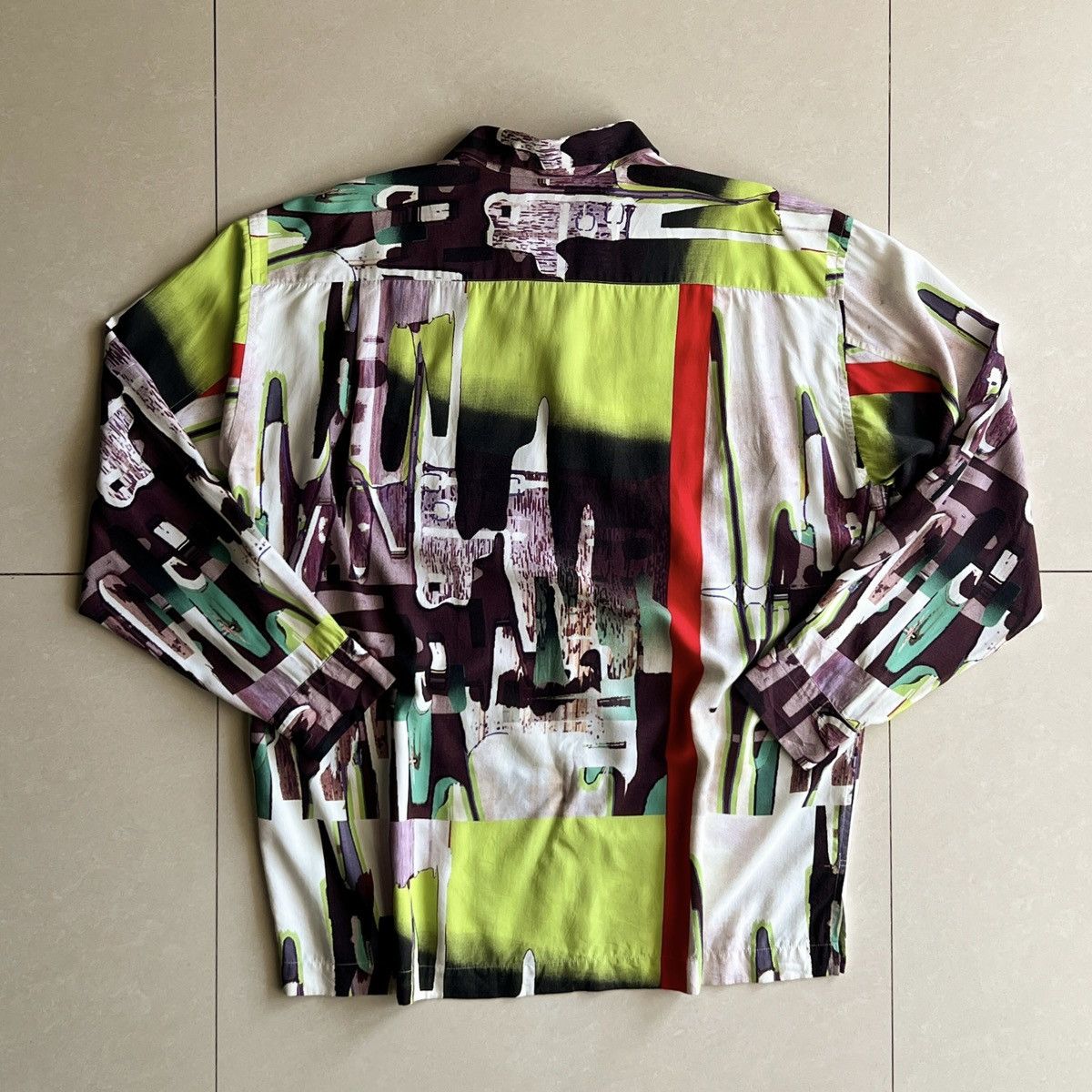 Issey Miyake SS02 Issey Miyake abstract print shirt Size US M / EU 48-50 / 2 - 3 Thumbnail