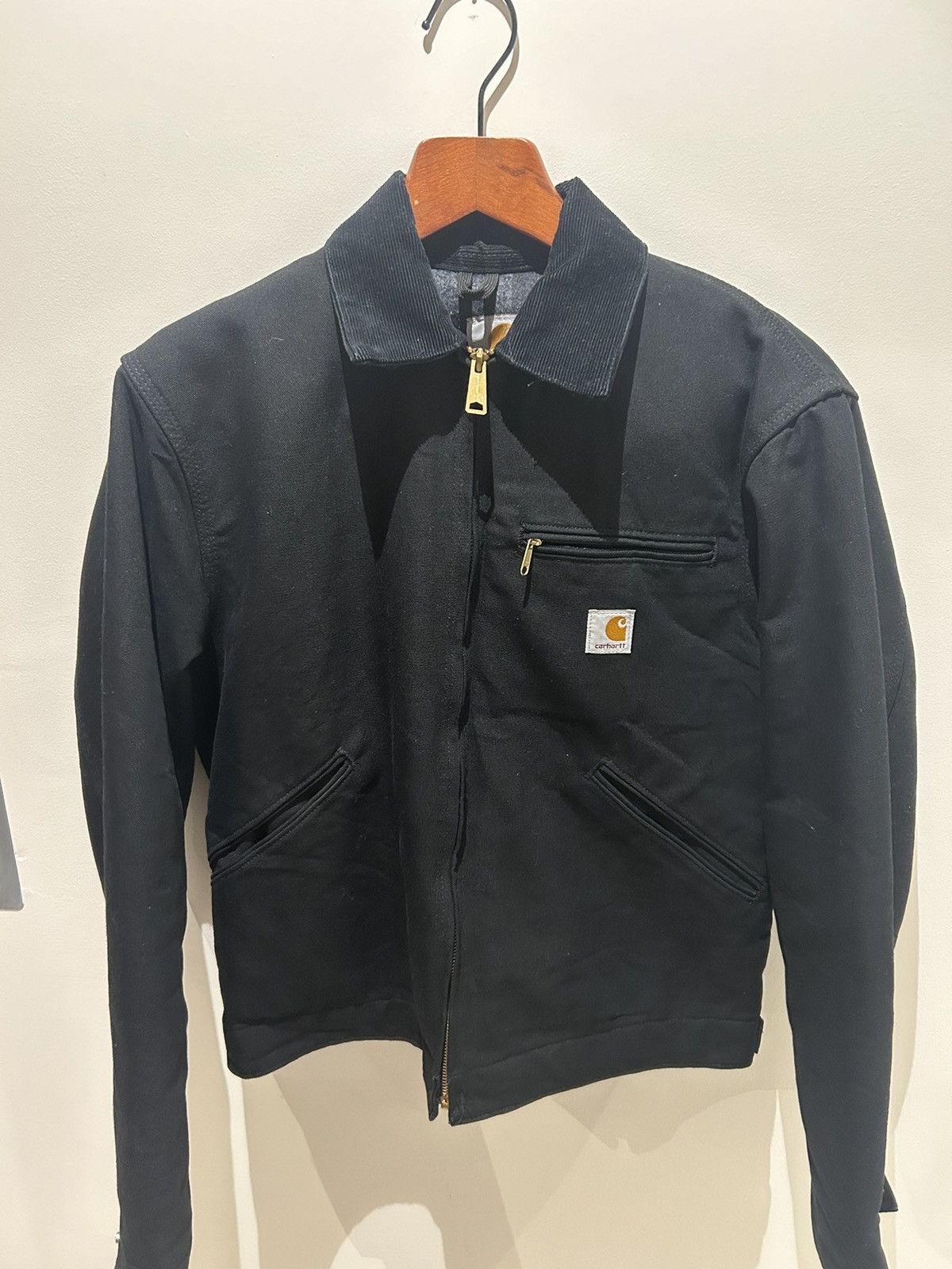 image of Vintage Carhartt Detroit Jacket 125 Year Anniversary in Black, Men's (Size Small)