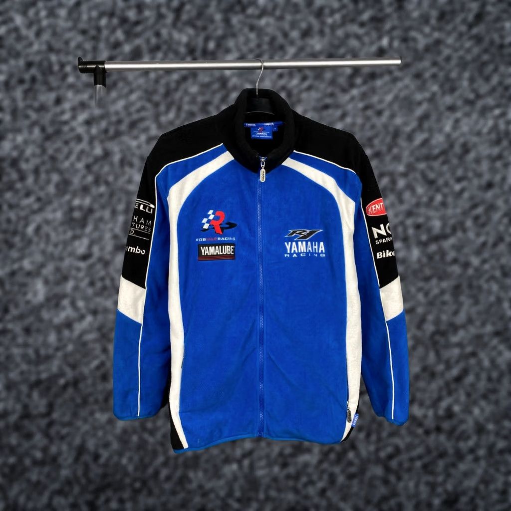 Yamaha Yamaha Racing Team Vintage Mens Fleece Jacket Size S Blue Embroidered Logo Zipper Jacket Men S Fleece Racing 90s Size US S / EU 44-46 / 1 - 1 Thumbnail