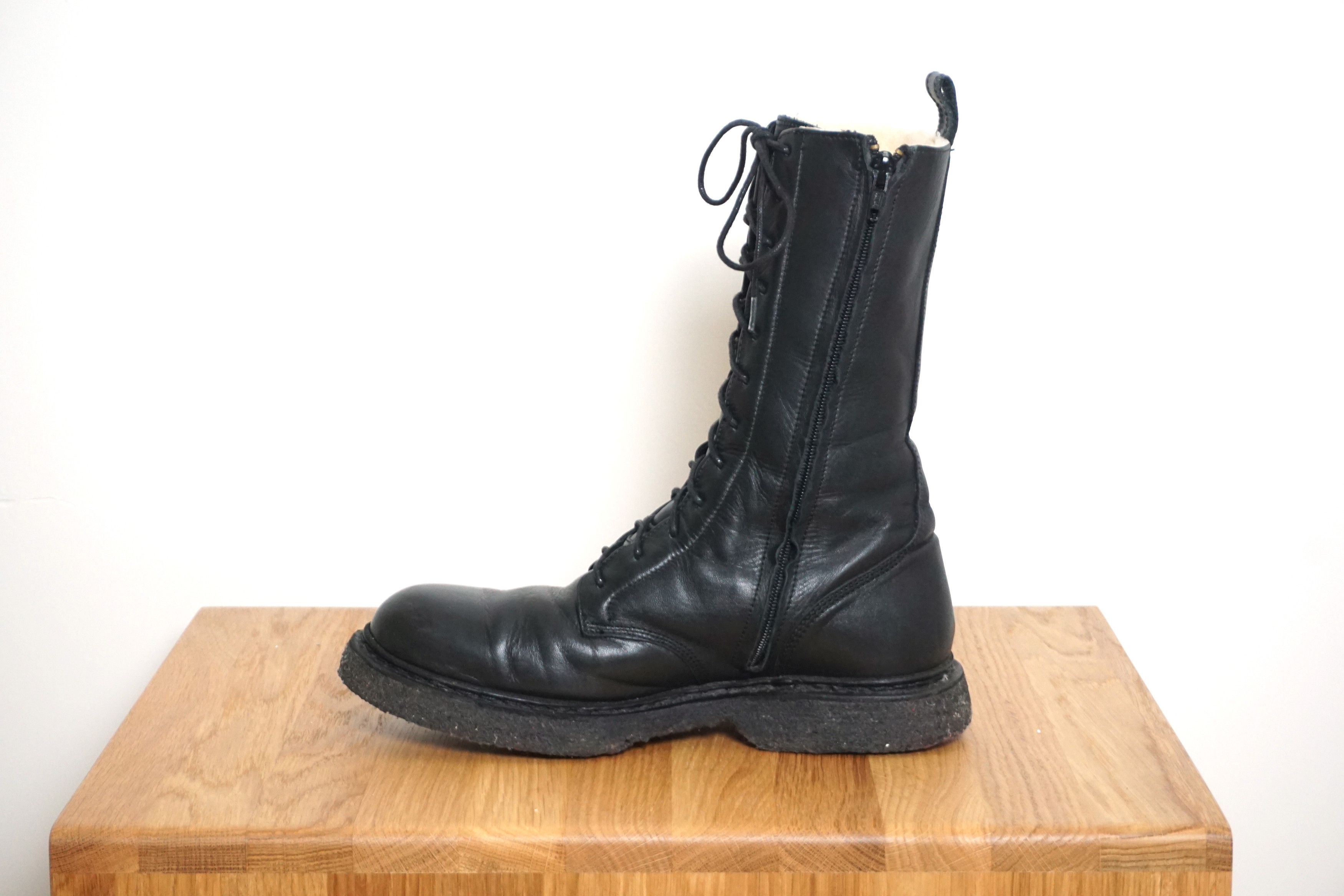 Balmain FW11 Shearling Ranger Boots by Christophe Decarnin Size US 7 / EU 40 - 8 Thumbnail
