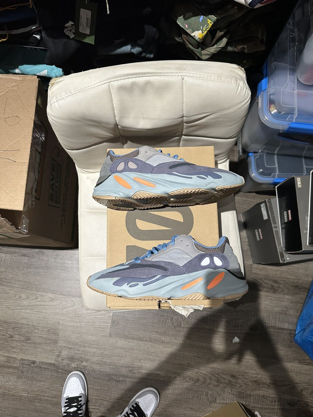 ADIDAS YEEZY BOOST 700 USED SIZE 12 CARBON BLUE FW2498 Footwear