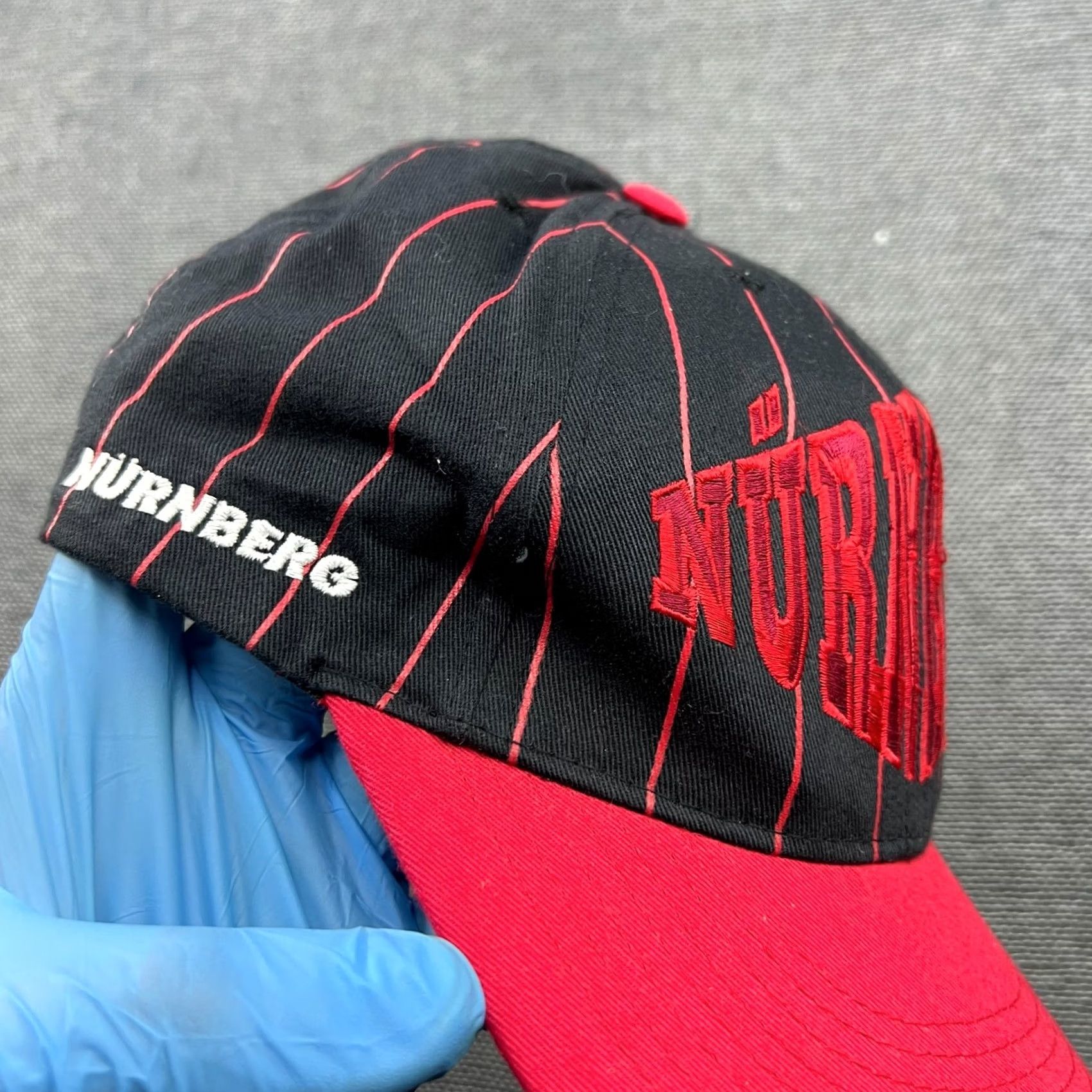Puma PUMA Cap One Size Black Red Striped Nurnberg FC Vintage 90s Football Soccer Snapback Unisex Adults Mens Womens Size ONE SIZE - 3 Thumbnail