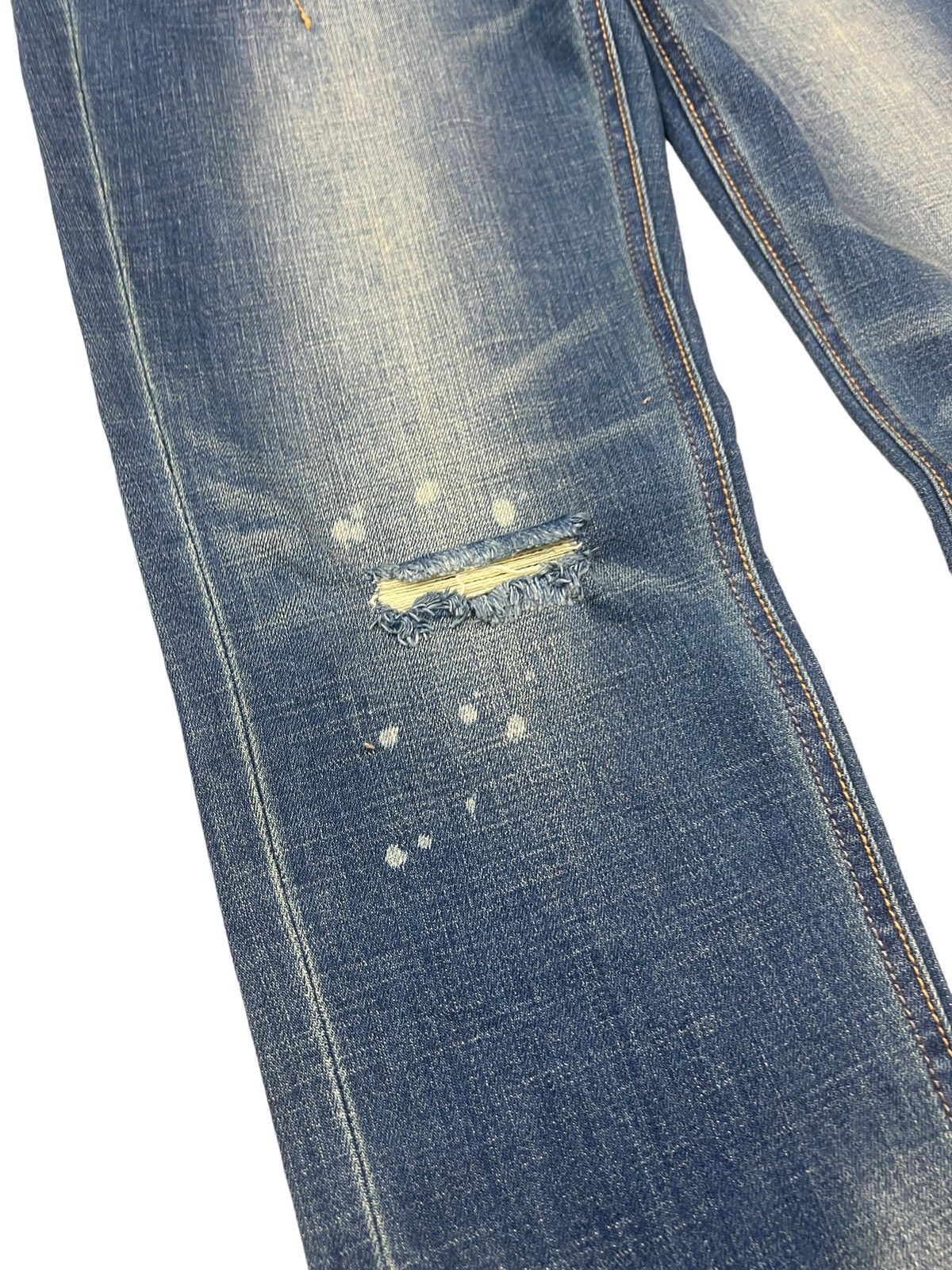 Number (N)ine Number (N)ine Leg Zipper Distressed Denim Size US 33 - 6 Thumbnail