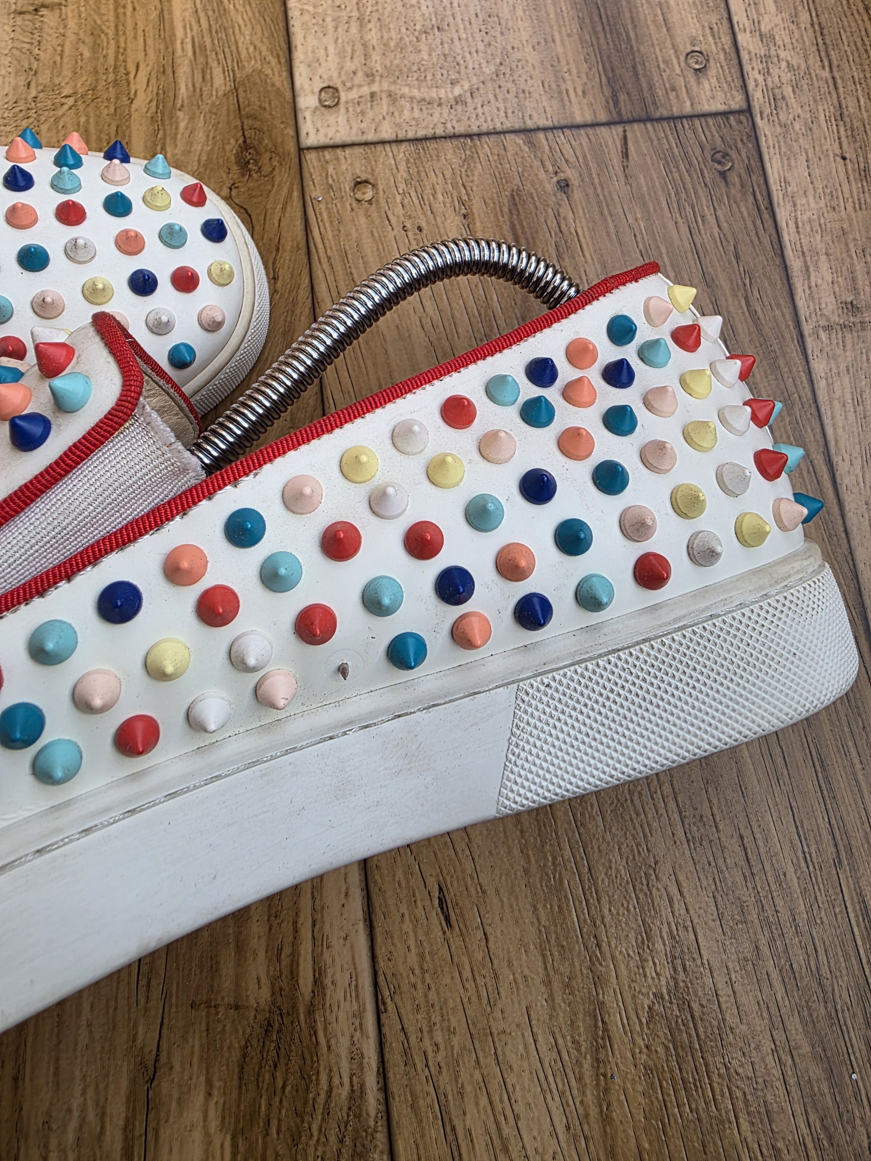 Christian Louboutin Christian Louboutin Spikes Multicolor Boat Sneakers Size US 9.5 / EU 42-43 - 12 Thumbnail