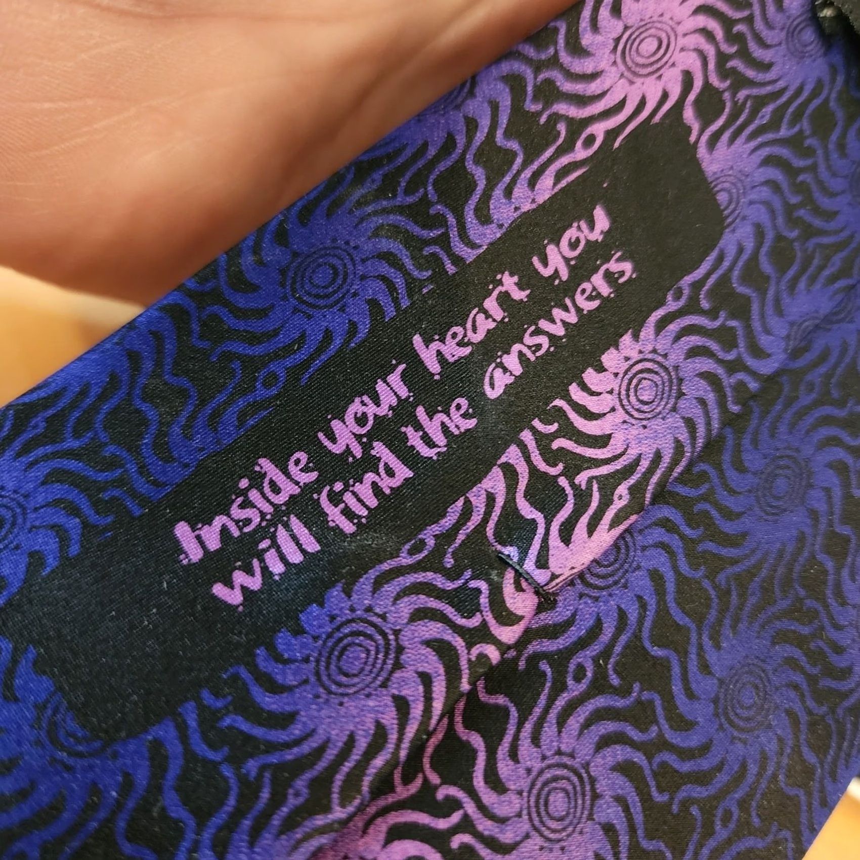Carlos Santos Carlos Santana Silk Tie Purple Blue Swirl Psychedelic Mens Neck Tie 57"-60" Classic Tie Mens Purple Size ONE SIZE - 5 Thumbnail