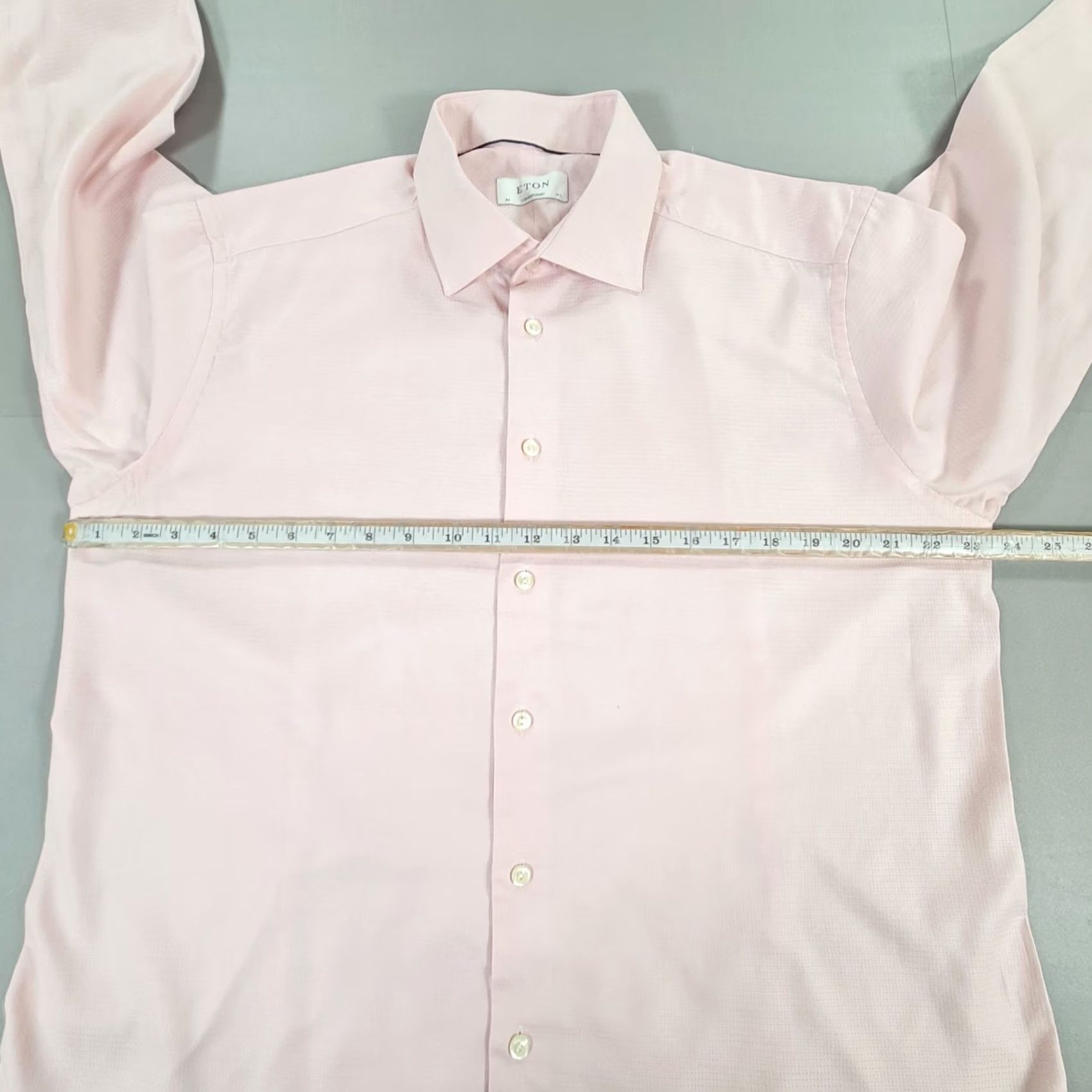 Eton ETON Mens Shirt Pink 17.5 Cotton Button Up Double Cuffs Mens Size US XXL / EU 58 / 5 - 5 Thumbnail