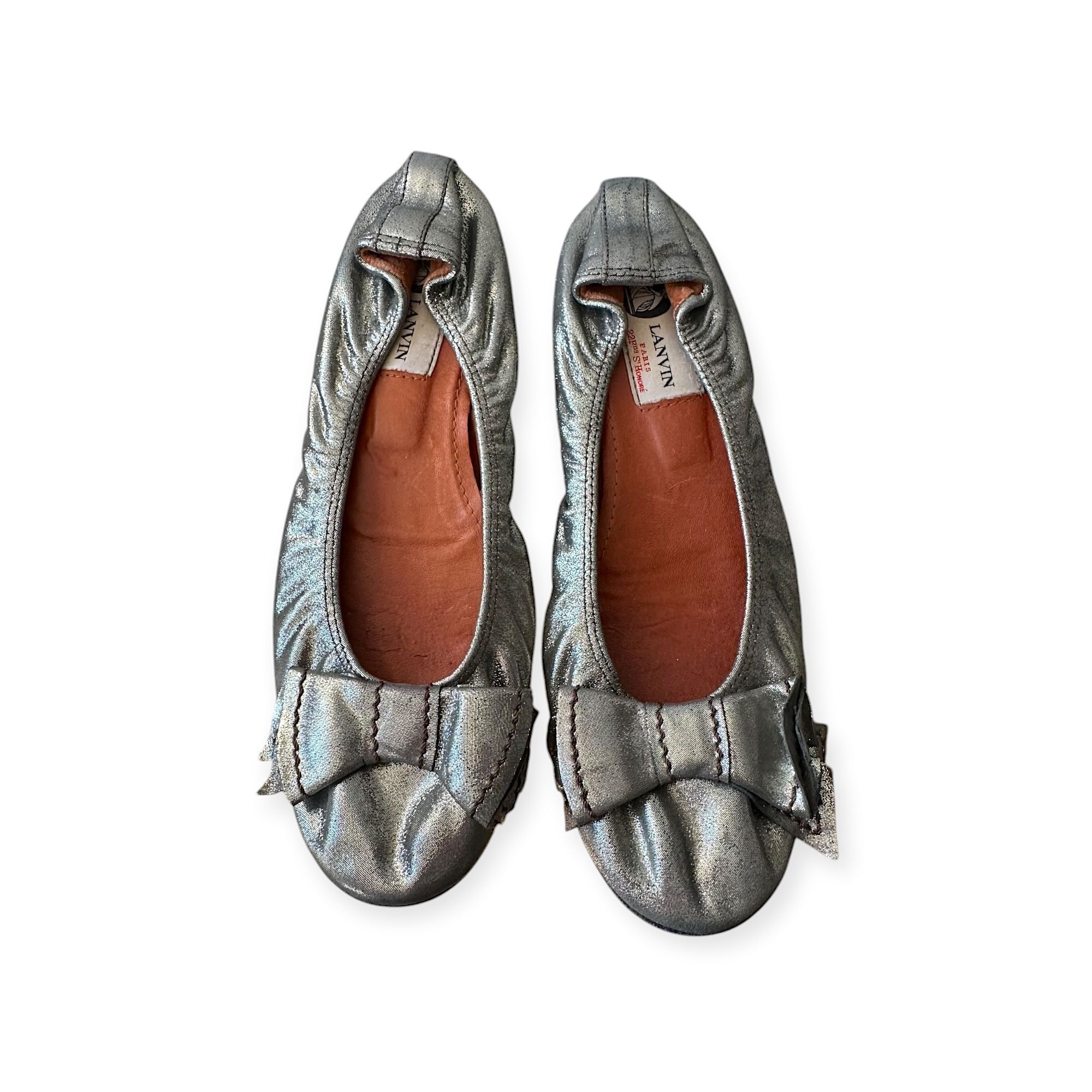 Lanvin Lanvin Classic Ballerina Flats with Oversized Bows. Pewter l Size US 9 / IT 39 - 13 Thumbnail