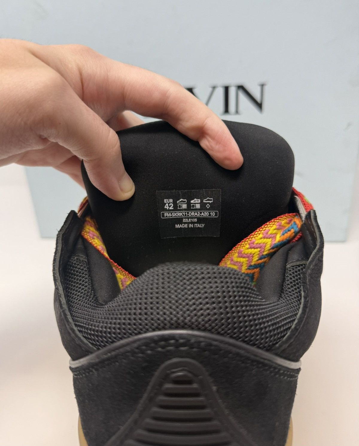 Lanvin Lanvin Curb Sneaker Black/Gum Size US 9 / EU 42 - 7 Thumbnail