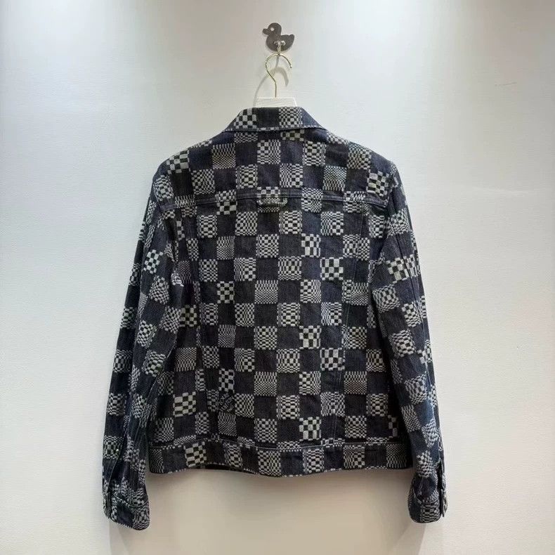 Louis Vuitton Louis Vuitton Checkerboard single-breasted denim jacket Size US M / EU 48-50 / 2 - 4 Thumbnail