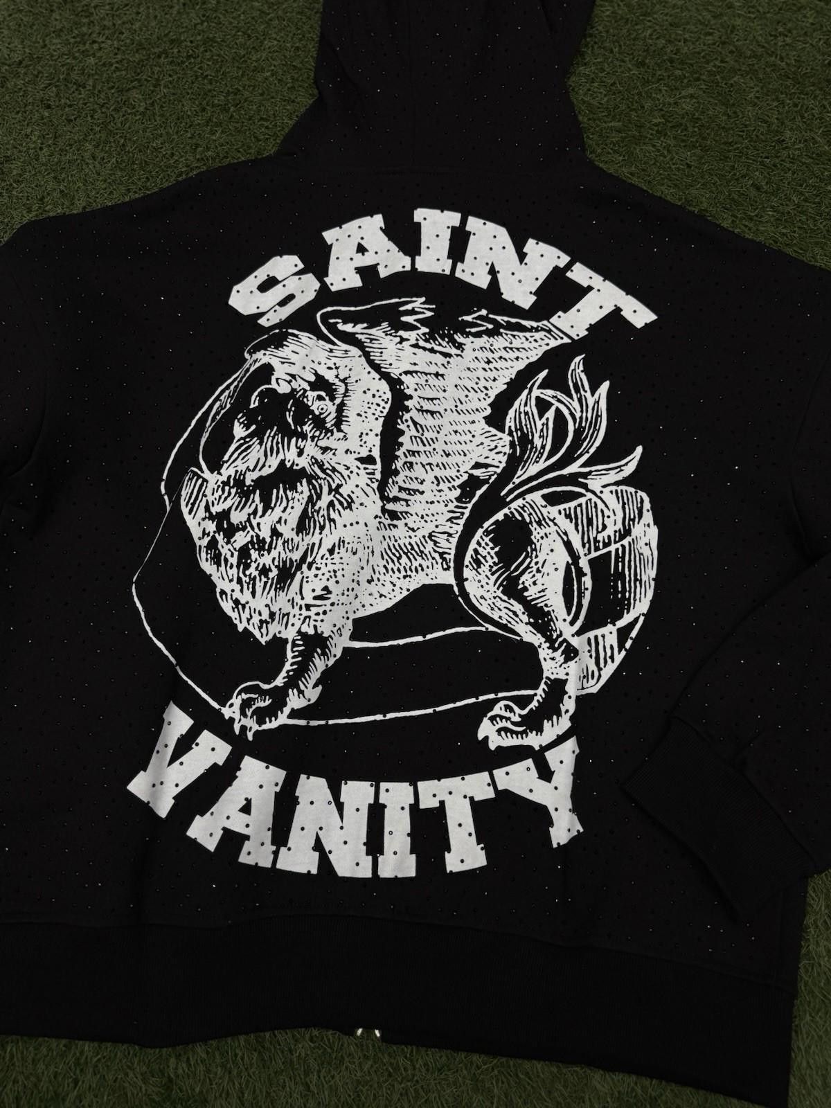 Saint Vanity Size M - Saint Vanity Hoodie Black Rhinestone Zip Up Size US M / EU 48-50 / 2 - 8 Thumbnail