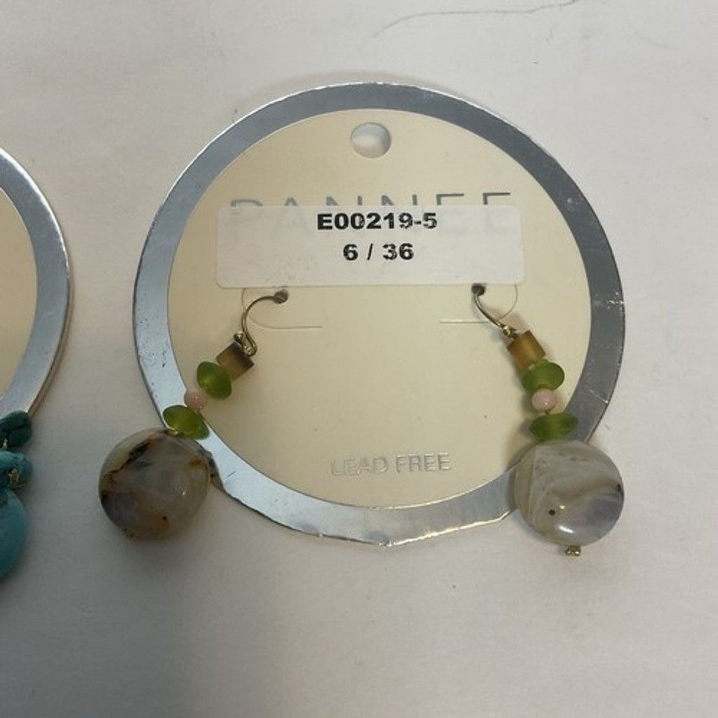 Other Pannee 2 Dangle Drop Bead/Beaded Green Turquoise Earrings Size ONE SIZE - 3 Thumbnail