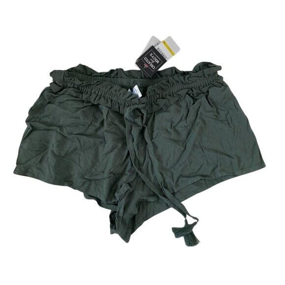 Other California Waves Olive Swim Cover-Up Shorts Size 30" / US 8 / IT 44 - 2 Thumbnail