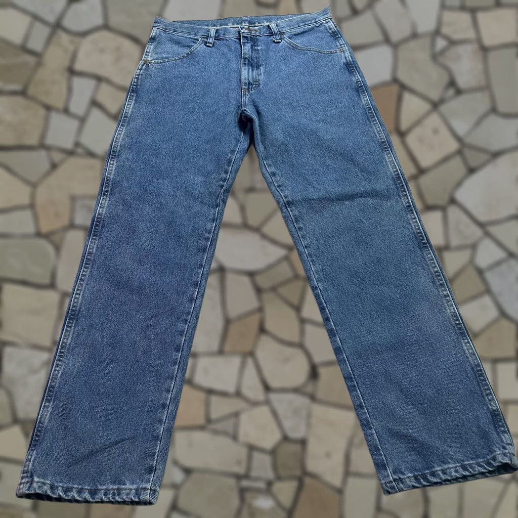 Denime Rustler Jeans Mens 32x30 Blue Regular Straight Leg 100% Cotton Denim 5-Pocket Jeans Size US 32 / EU 48 - 1 Thumbnail