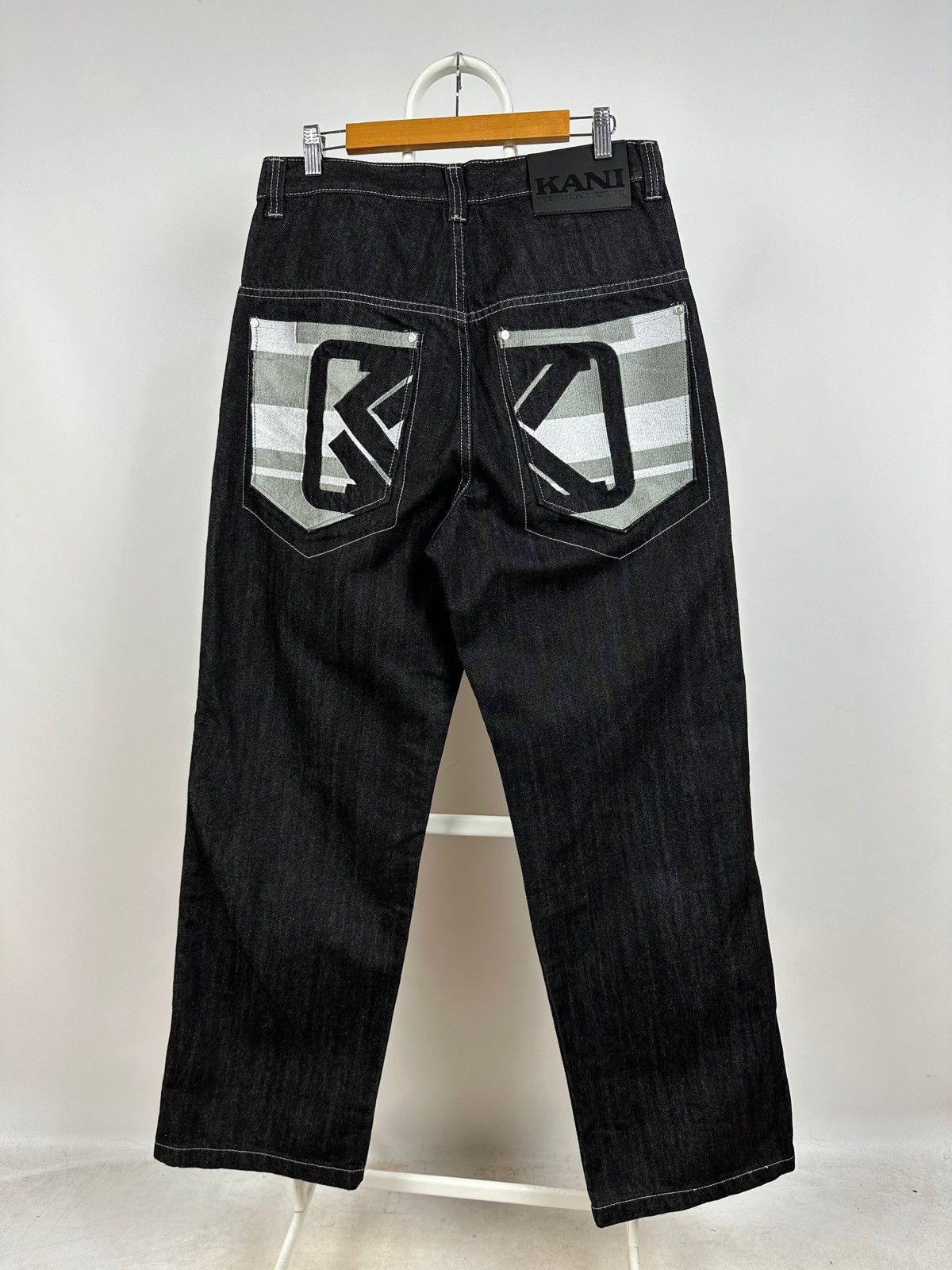 90s karl kani バギーパンツ w54 bboy USA Vintage Karl Kani B-boy Denim Carpenter Pants 90s