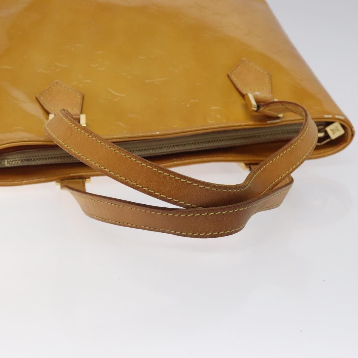 Louis Vuitton LOUIS VUITTON Monogram Vernis Houston Hand Bag Beige M91004 Size ONE SIZE - 7 Thumbnail