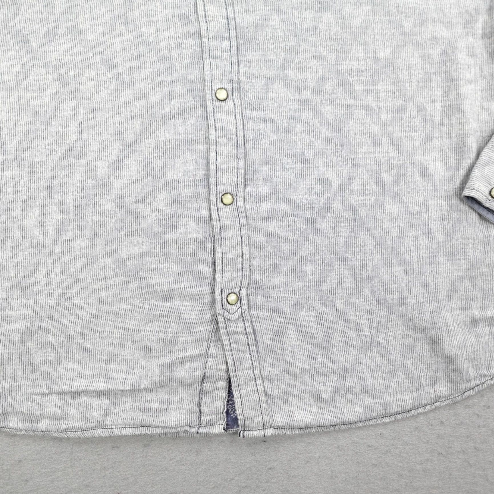Vintage VINTAGE 32 Bar Blues Flannel Shirt Men's 2XL Gray Geometric Bud Light Pearl Snap Western Beer Outdoor Size US XXL / EU 58 / 5 - 4 Thumbnail