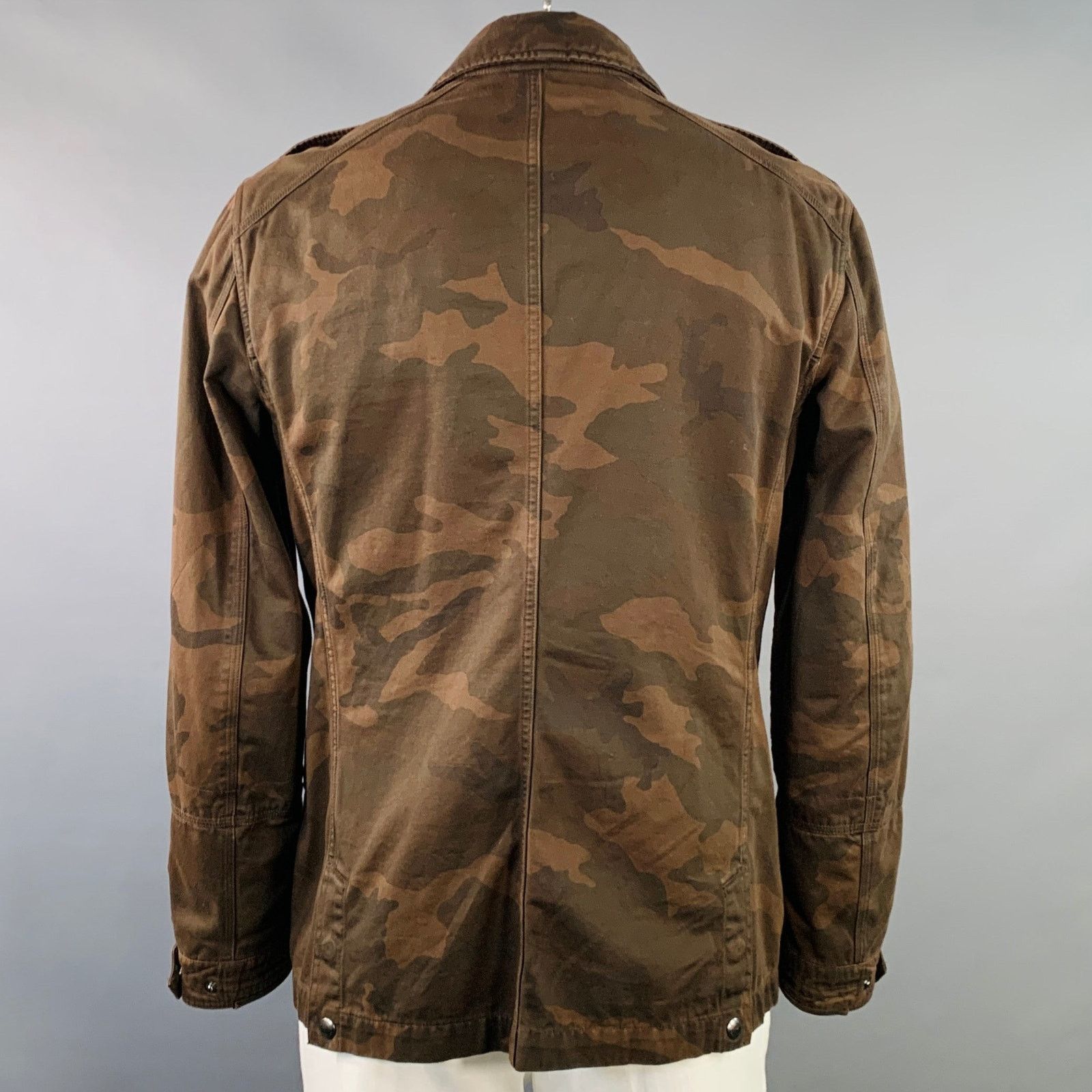 Ralph Lauren RALPH LAUREN BLACK LABEL Brown Black Cotton Utility Jacket Size US L / EU 52-54 / 3 - 4 Thumbnail
