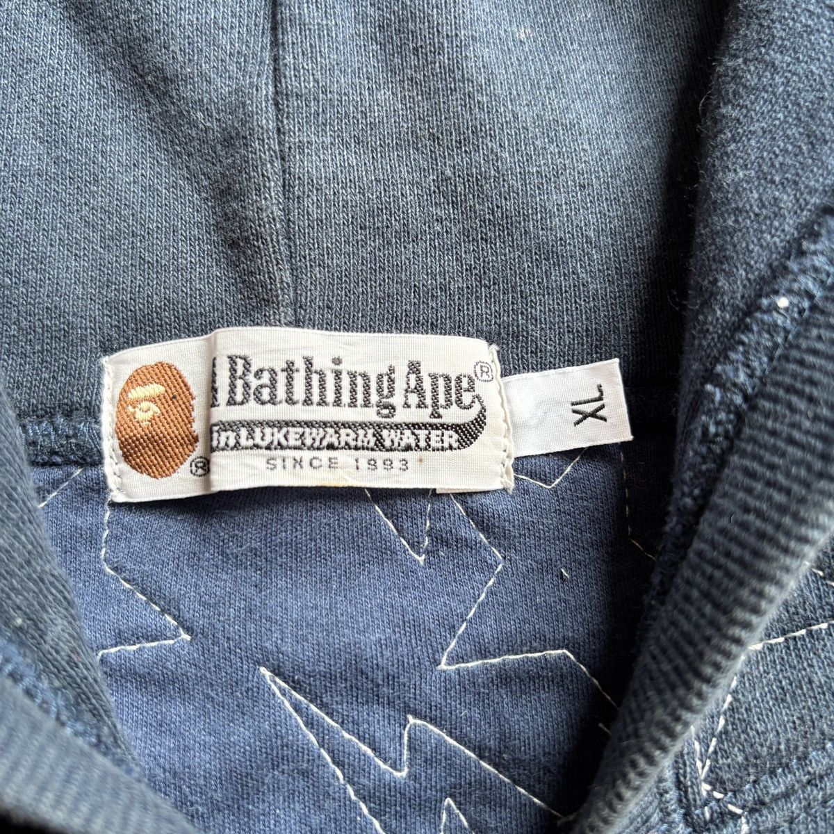 Bape Bape sta stitching lukewarm water zip hoodie Size US XL / EU 56 / 4 - 6 Thumbnail