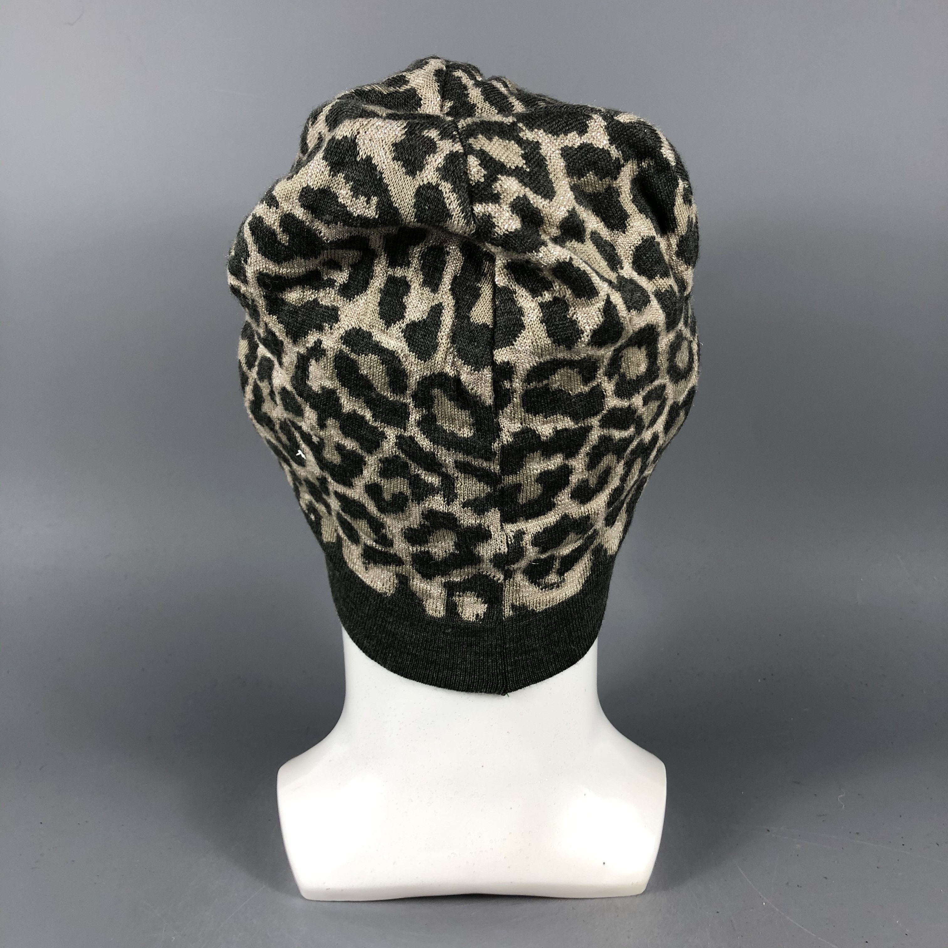 Coach Coach Leopard Design Cuffless Beanie Snow Hat Snow Cap -D817 Size ONE SIZE - 2 Thumbnail