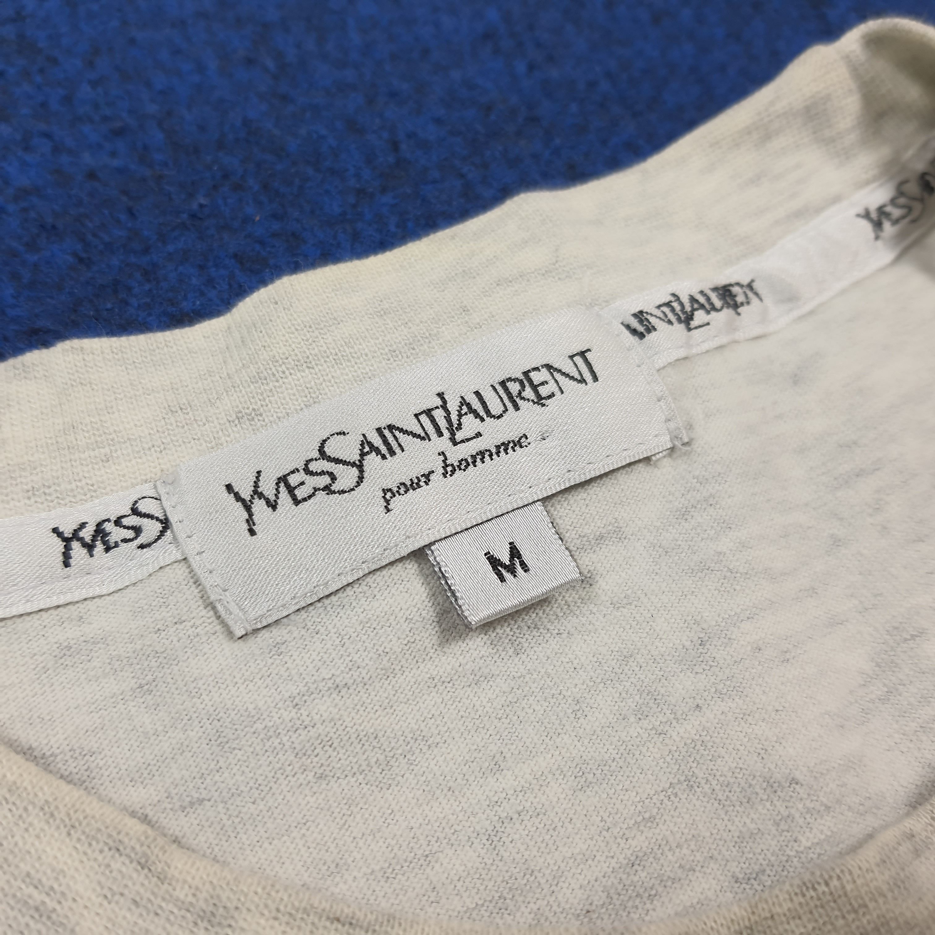 Yves Saint Laurent Vintage YSL Yves Saint Laurent Center Logo Tshirt C294N36 Size US M / EU 48-50 / 2 - 5 Thumbnail