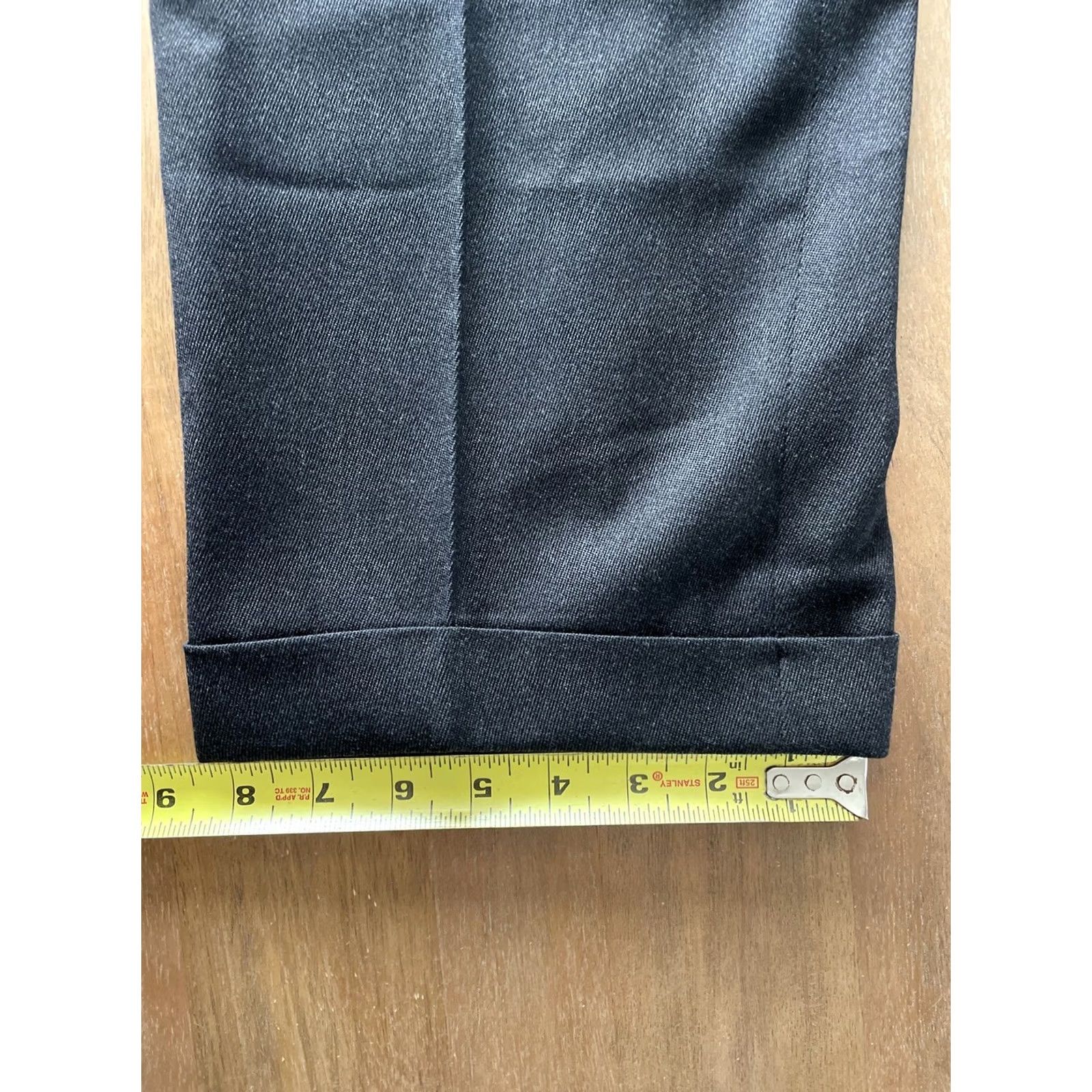 Ermenegildo Zegna Ermenegildo Zegna Black Dress Pants Men's 38x29.5 Wool Straight Leg Trouser Pants Regular Mens Black 38x29.5 Wool Dress Pants Size US 38 / EU 54 - 6 Thumbnail