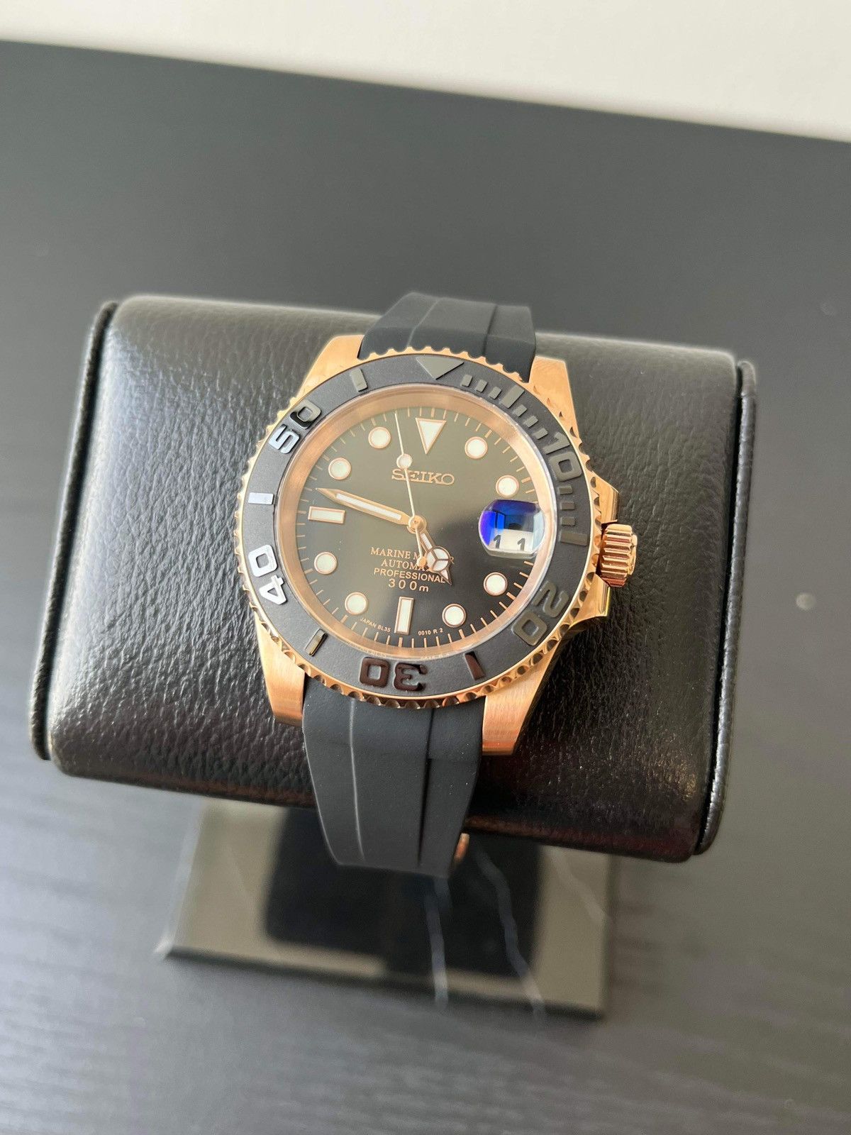image of Seiko Mod Yachtmaster Caramel in Gold, Men's