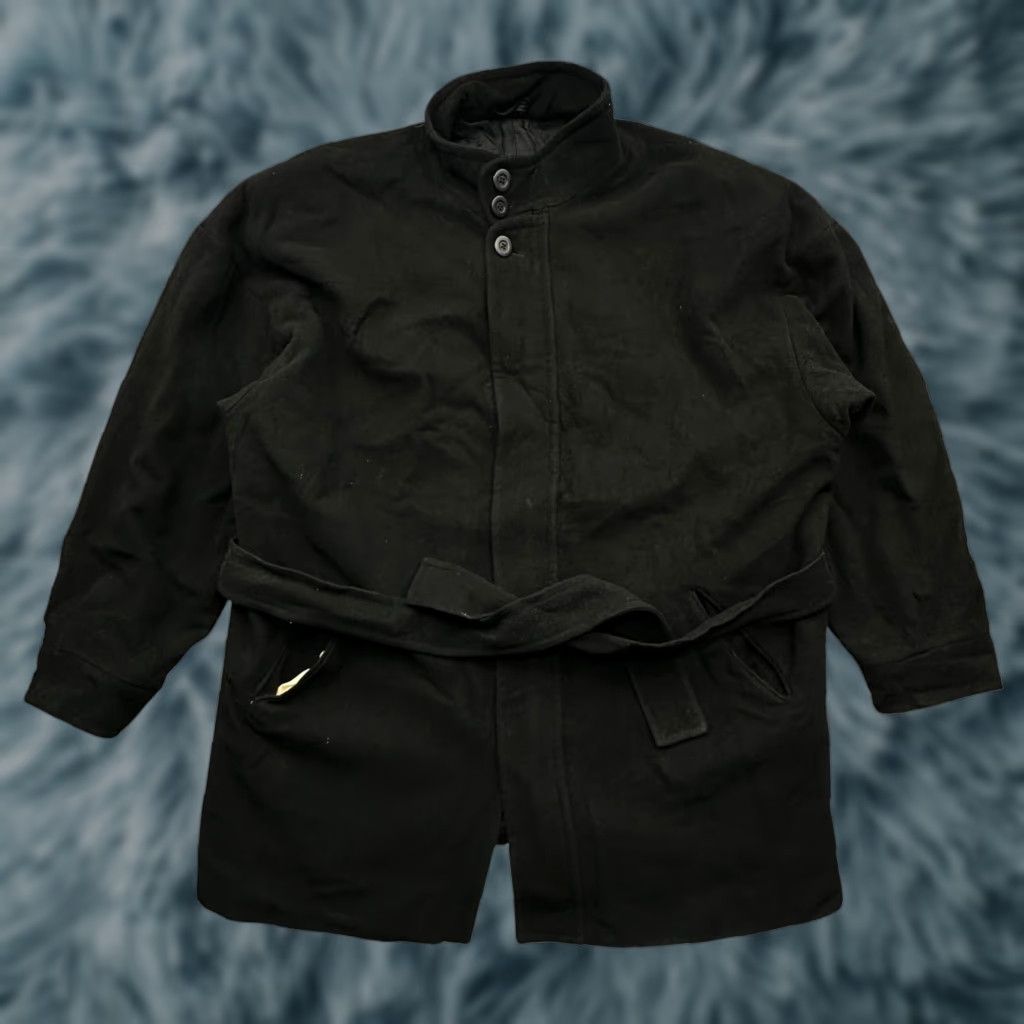 Vintage VINTAGE Bachrach Wool Coat Overcoat Mens 2XL Black Button Full Zip Pockets Coat Men Long Wool Solid Fall Winter- Mens Size US XXL / EU 58 / 5 - 1 Thumbnail