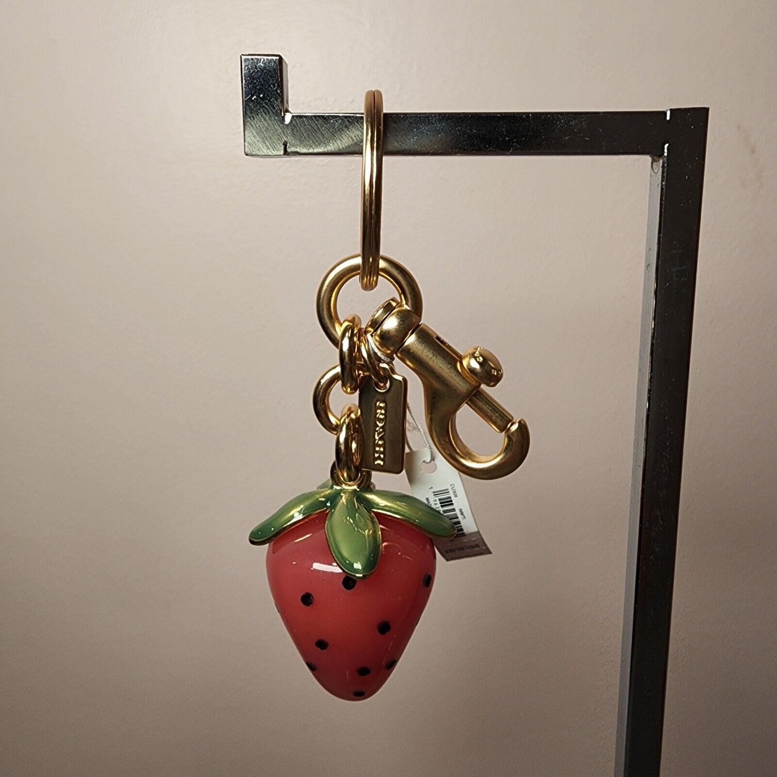Coach NWT COACH X OBSERVED BY US CU308 STRAWBERRY KEY BAG CHARM Size ONE SIZE - 2 Thumbnail