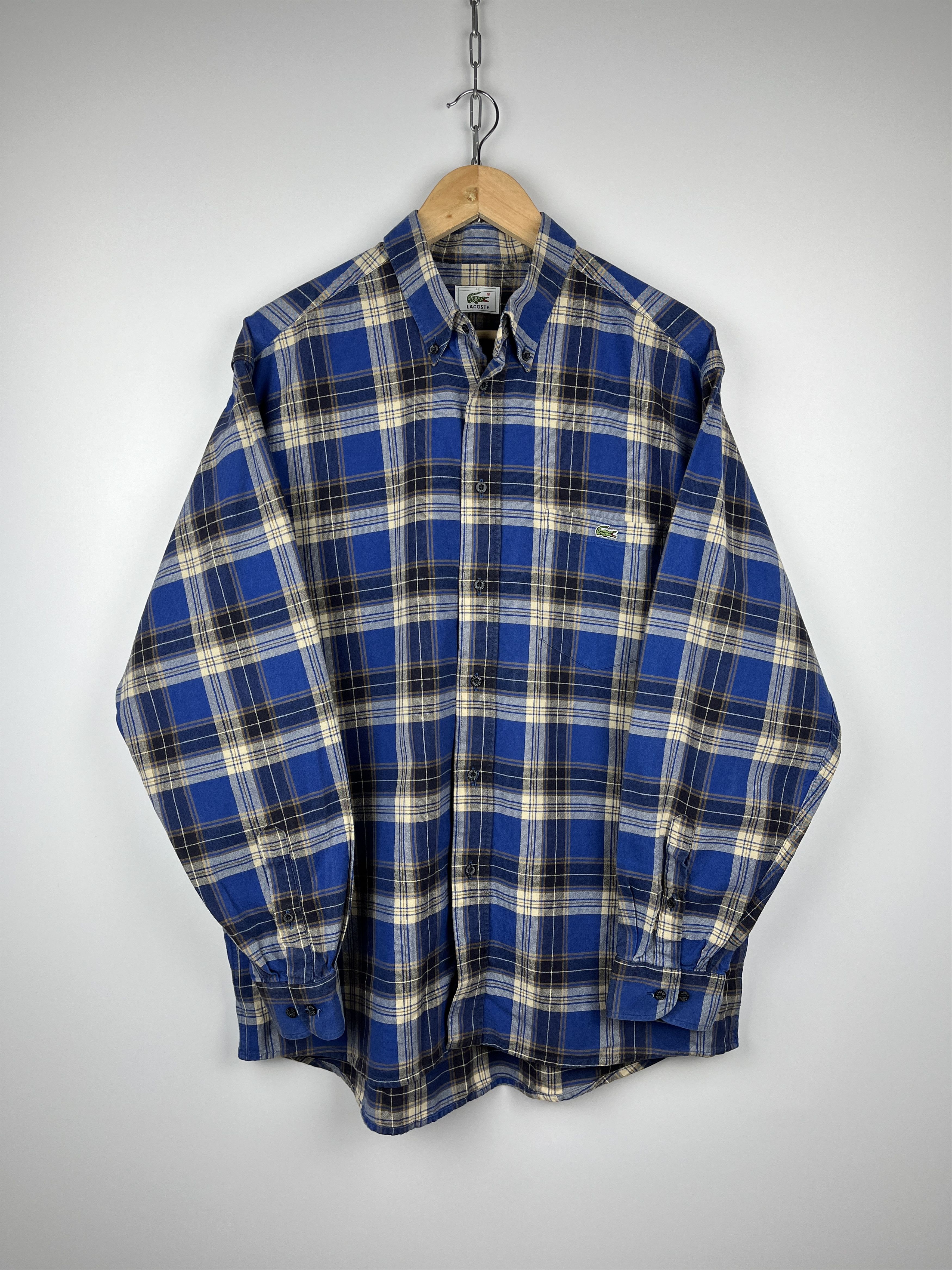 Lacoste 90's Lacoste Vintage Long Sleeve Check Shirt fits to L-XL Size US L / EU 52-54 / 3 - 6 Thumbnail