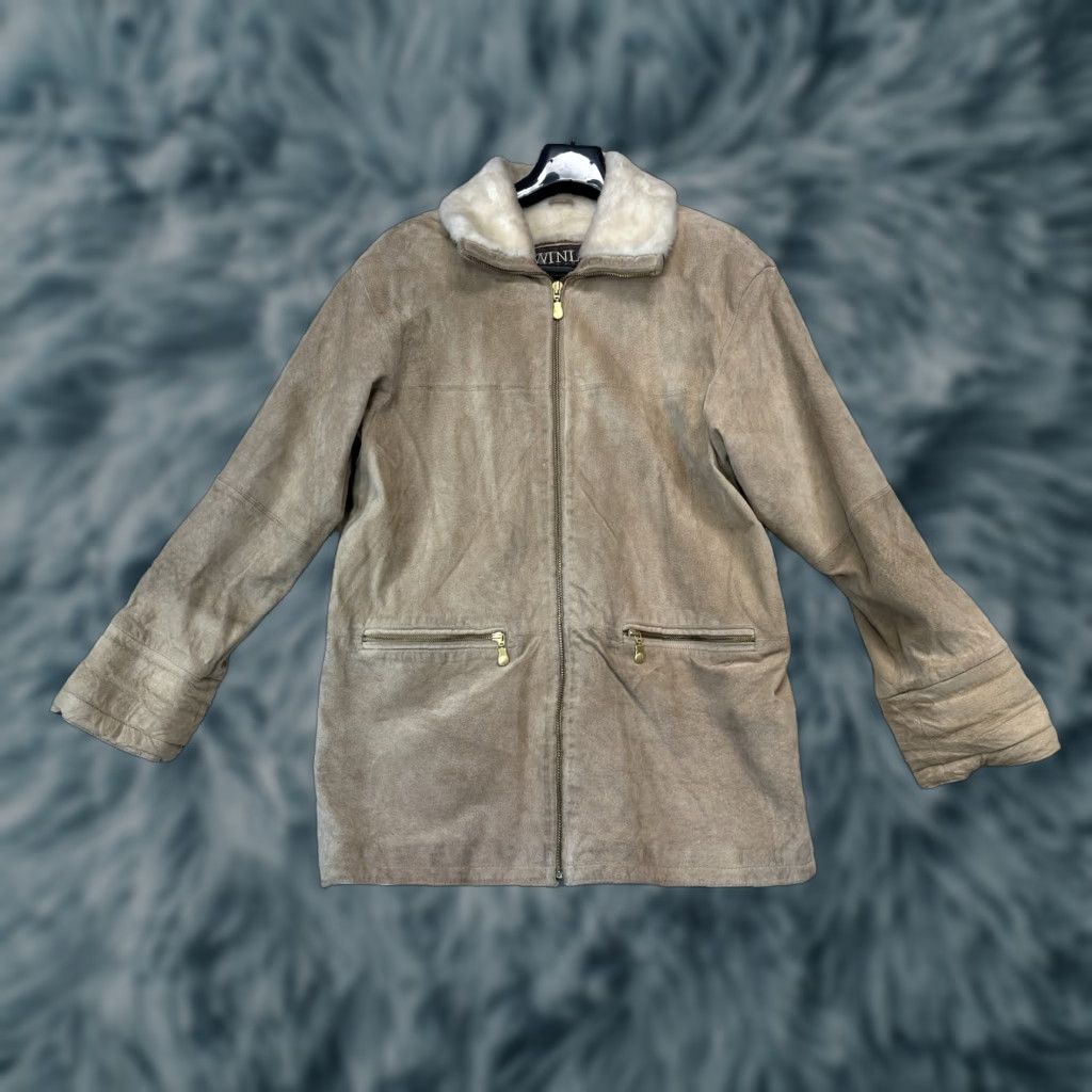 Vintage VINTAGE Winlit Leather Jacket Beige 100% Leather Size Medium Women Suede Tan See Pics Jacket Women Medium Beige Leather Size M / US 6-8 / IT 42-44 - 1 Thumbnail