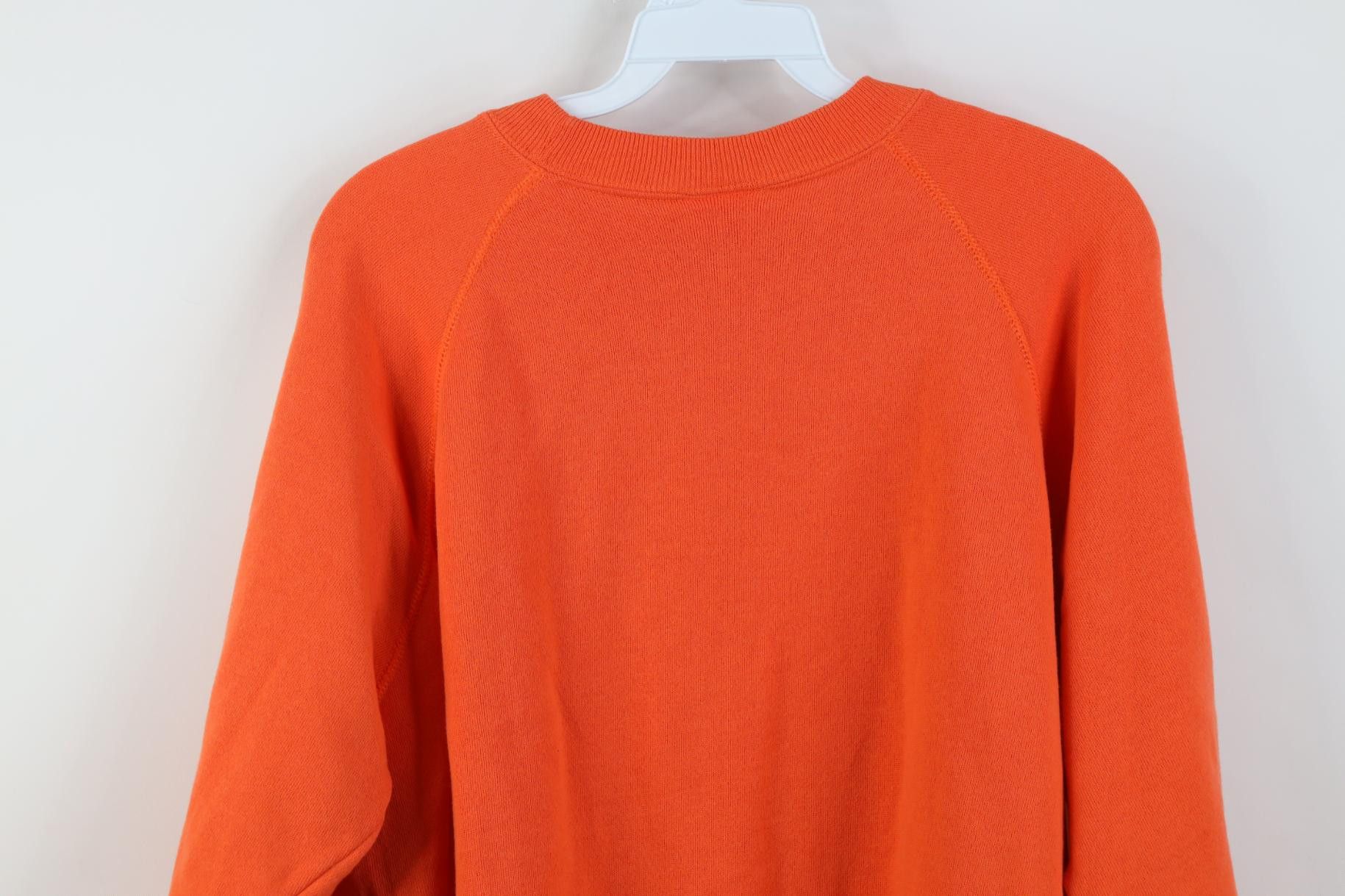 Vintage Vintage 90s Streetwear Raglan Crewneck Sweatshirt Orange USA Size XL / US 12-14 / IT 48-50 - 8 Thumbnail