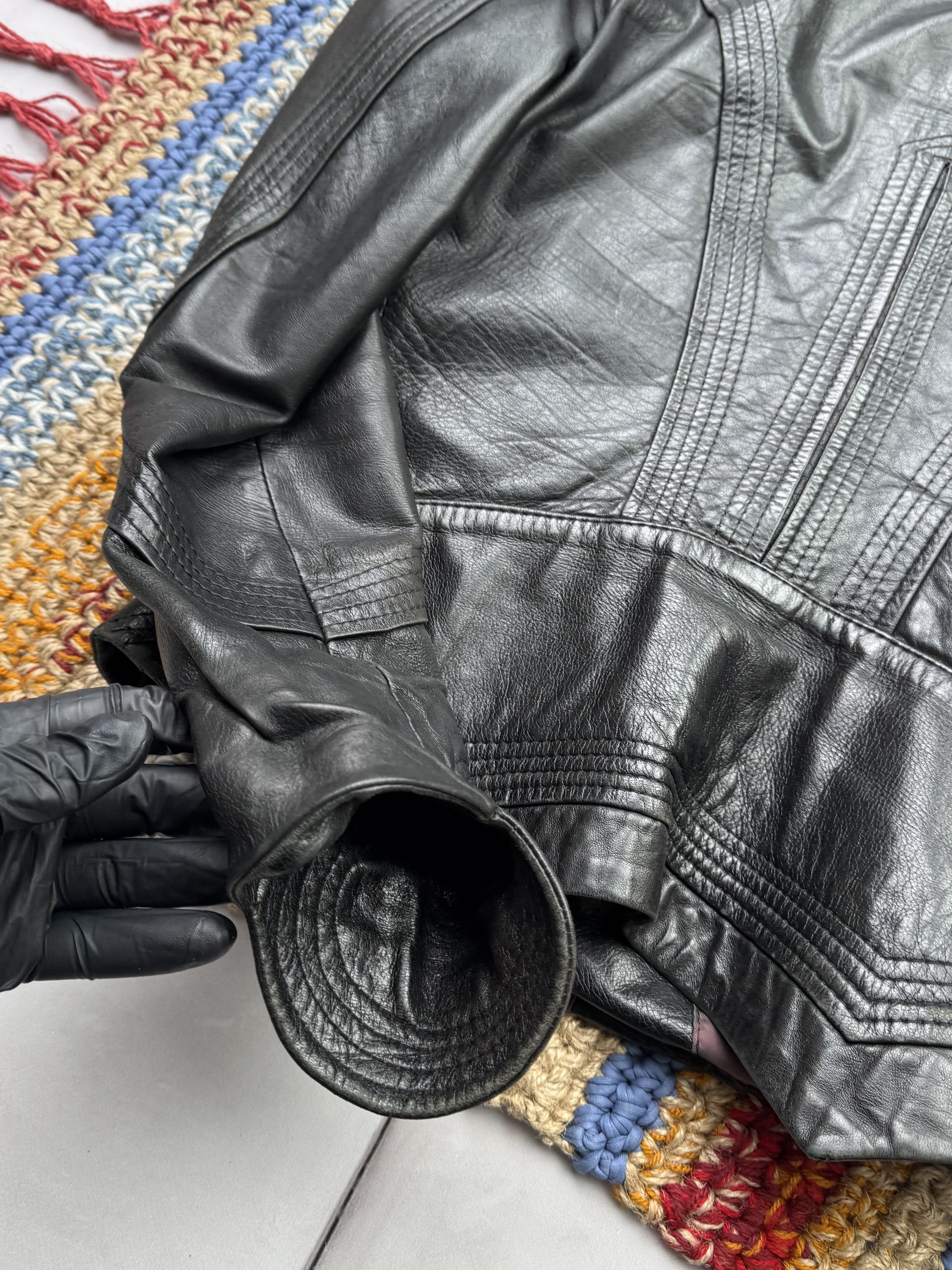 Vintage Vintage Cropped Leather Jacket Size S / US 4 / IT 40 - 16 Thumbnail