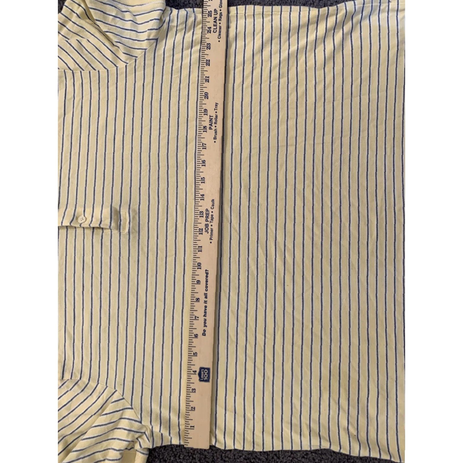 Vintage St. John's Bay Polo Shirt Mens XXL Yellow Striped Short Sleeve Shirt Regular Fit Casual Golf Size US 39 - 3 Thumbnail