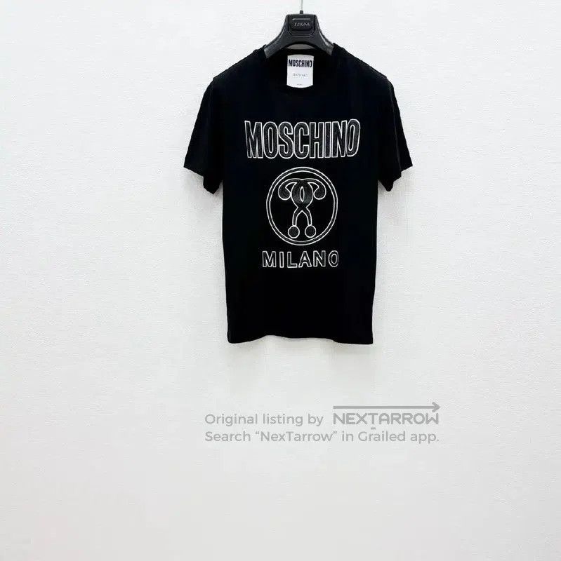Moschino Moschino Black Cotton Short Sleeve T-Shirt . Size US S / EU 44-46 / 1 - 1 Thumbnail