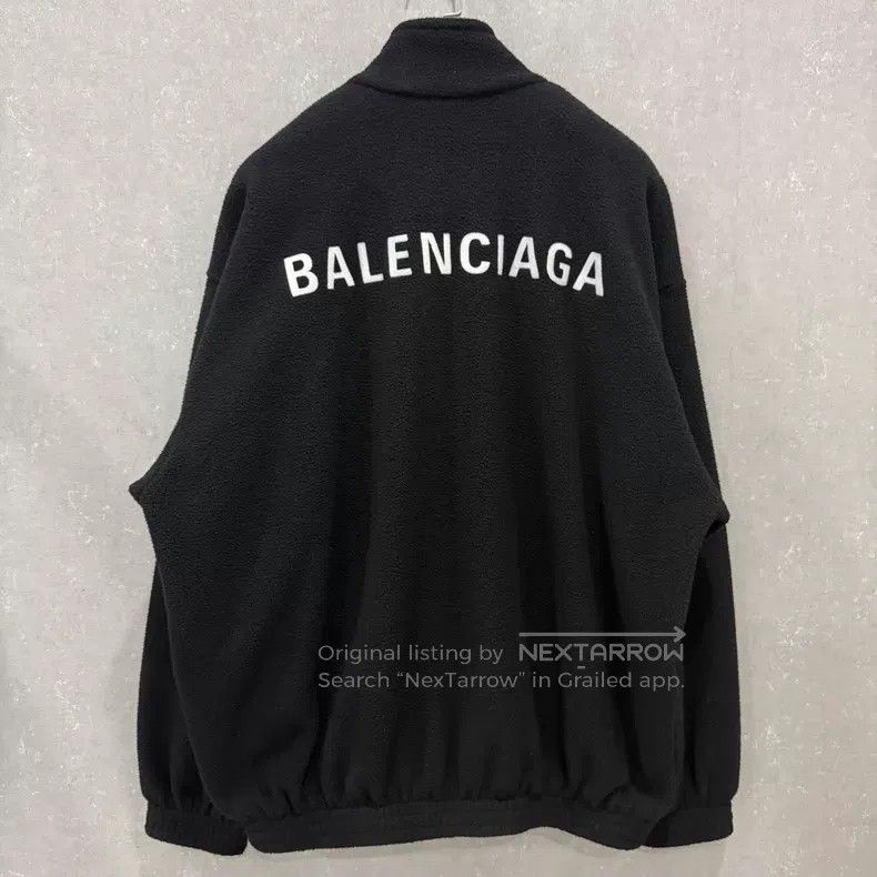 Balenciaga Balenciaga Embroidered Letter Fleece Jacket Size US M / EU 48-50 / 2 - 4 Thumbnail