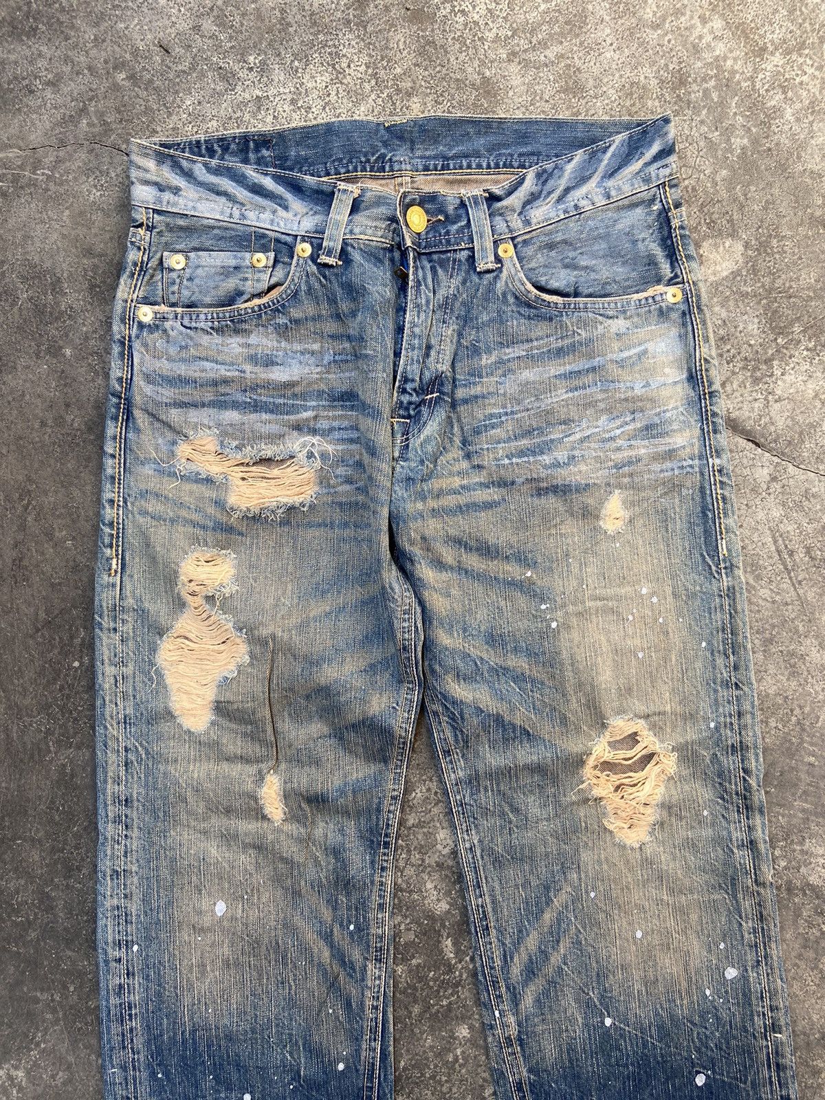 Denim & Co. Denim Craft Splash paint distressed denim Size US 32 / EU 48 - 4 Thumbnail