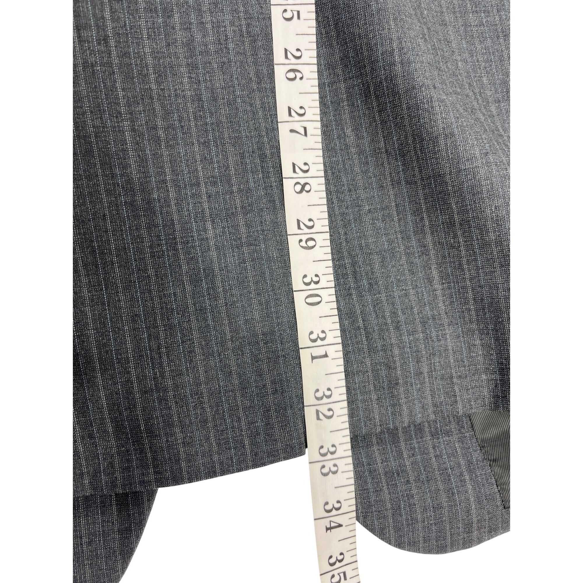 Other Mens Gray Pinstripe Two-Piece Suit 100% Wool Classic Fit Jac Size 44R - 12 Thumbnail