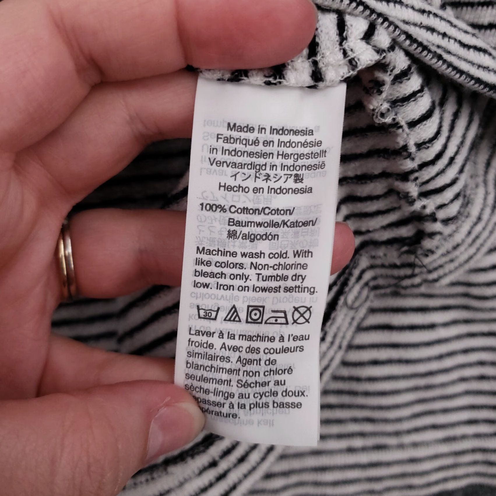 Madewell Madewell Sweatshirt Womens 2XS XXS Gray Striped Terry Raglan Oversized Size XXS / US 00 / IT 34 - 5 Thumbnail