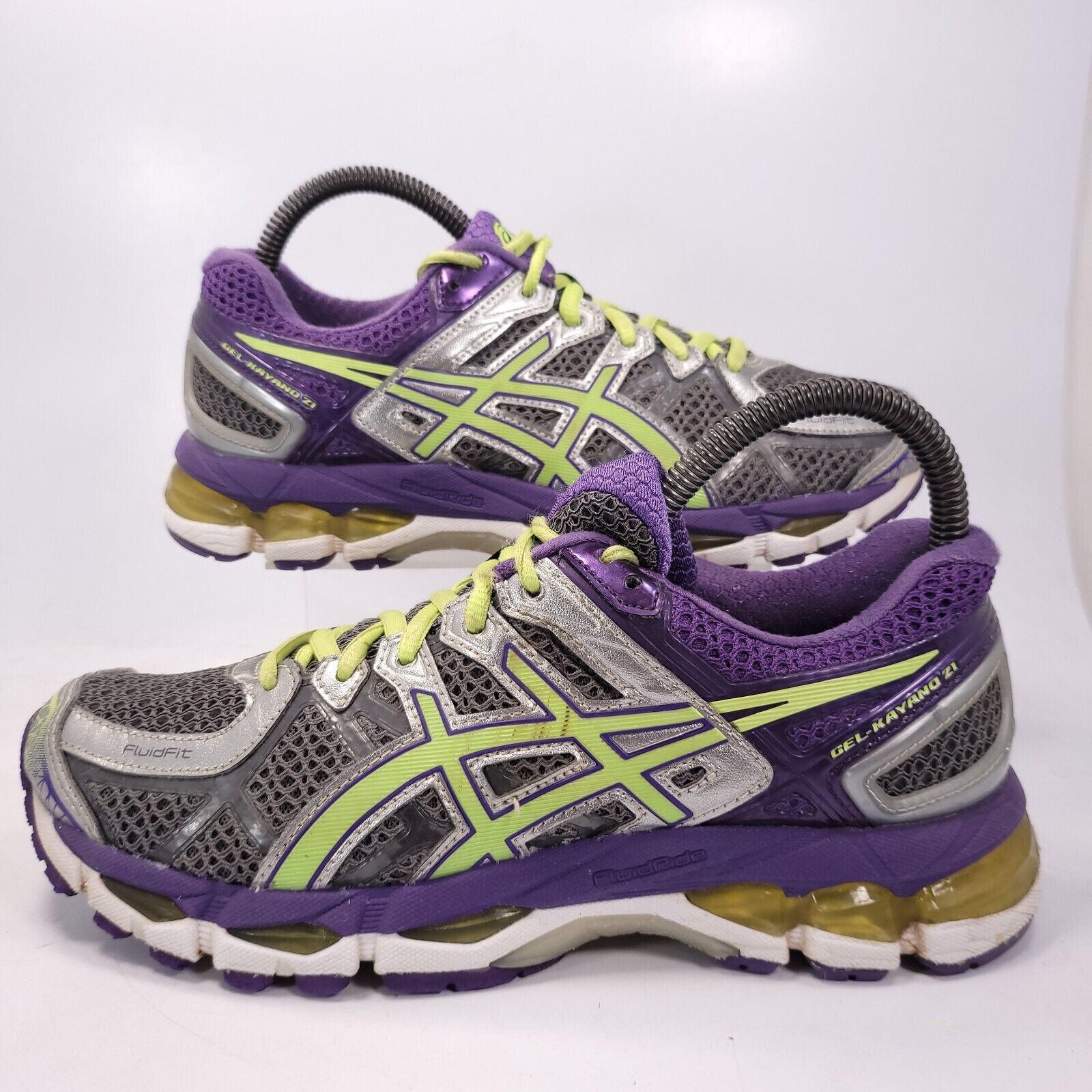 Asics Asics Gel-Kayano 21 Shoe Womens Size 7.5 D T4H7N Gray Purple Size US 7.5 / IT 37.5 - 5 Thumbnail