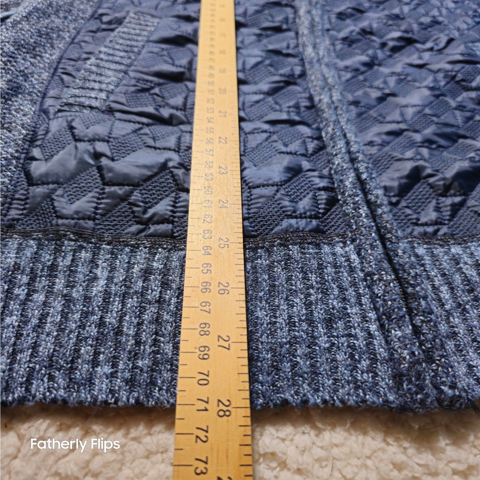 Other Msmsse Men's Blue Fleece Lined Textured Sweater Jacket L Size US L / EU 52-54 / 3 - 8 Thumbnail