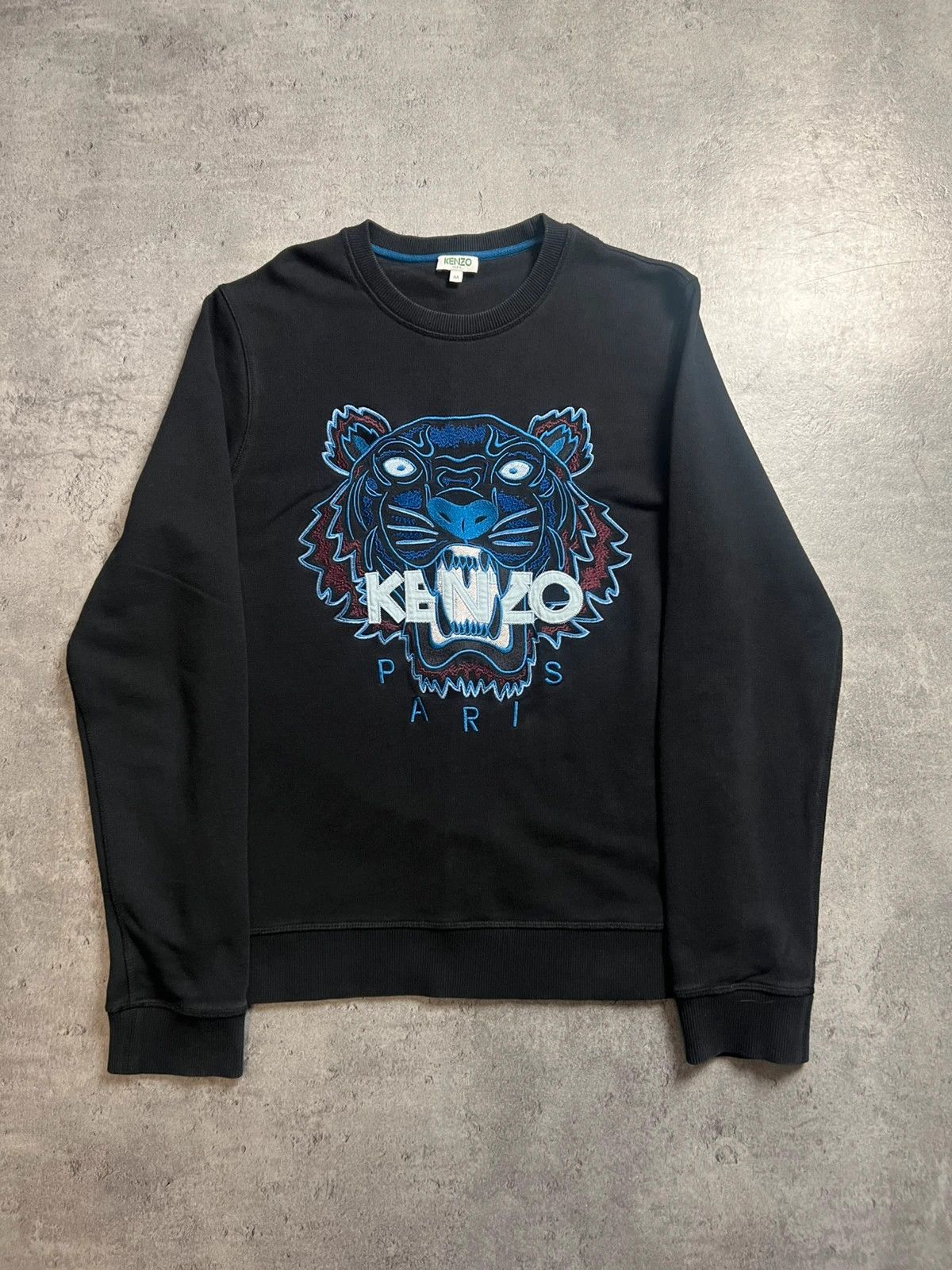 Black kenzo tiger crewneck