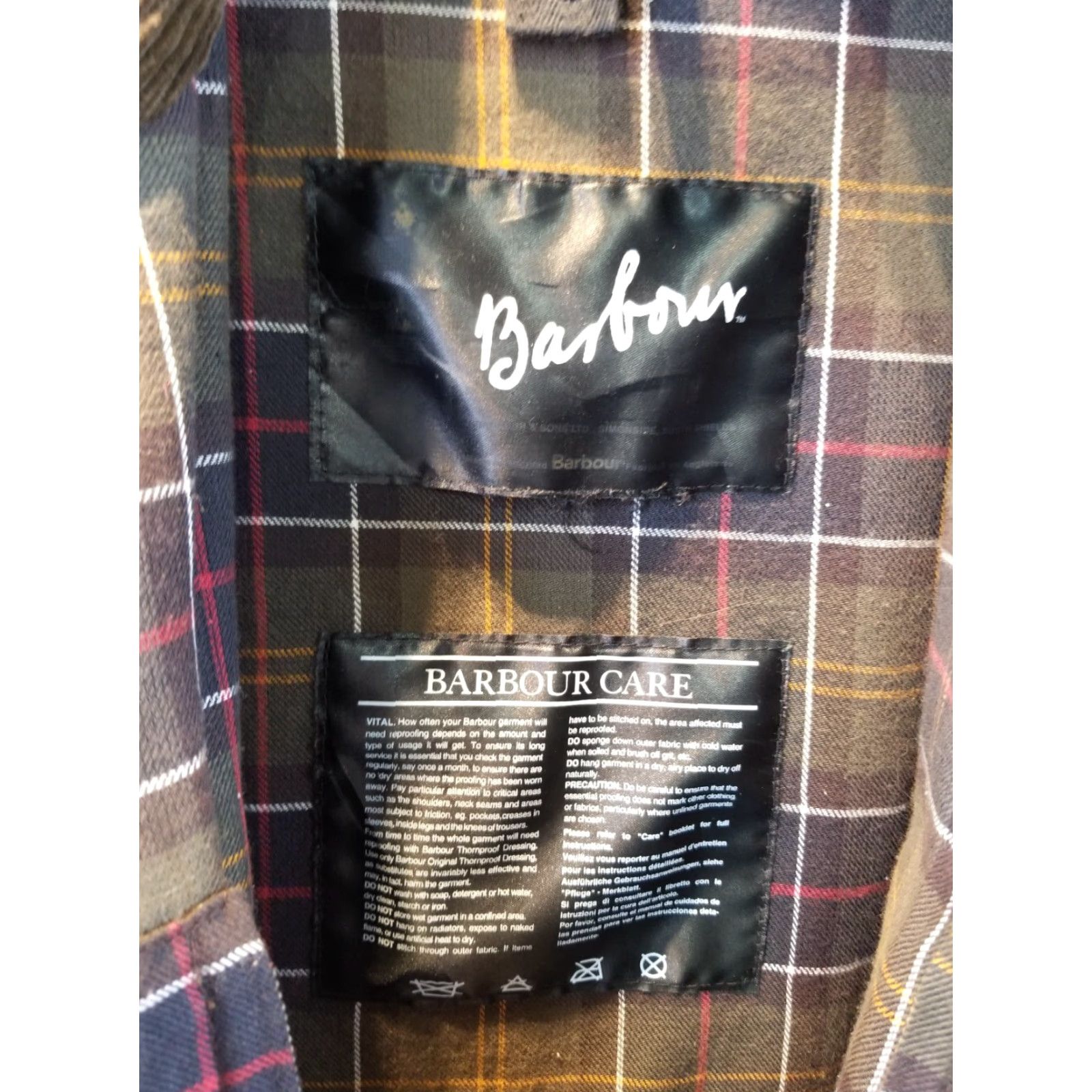 Barbour VINTAGE Barbour Jacket Barbour Brown Oiled Waxed Hunting SZ 44 Men Regular 44 Brown Waxed Bomber Jacket 37-37 25-25 20 Inch Cross Shoulder Mens Size US S / EU 44-46 / 1 - 6 Thumbnail