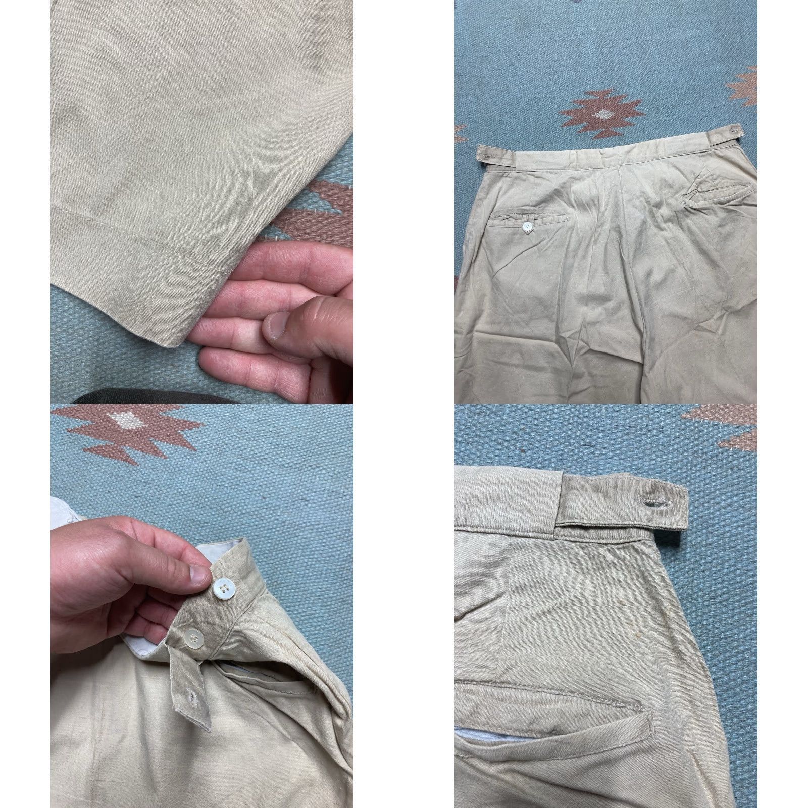 Vintage VINTAGE 70s Lightweight Cotton Shorts Beige Khaki Tan Casual Men’s 33 Short Pants Beige Mens Size US 33 - 8 Thumbnail