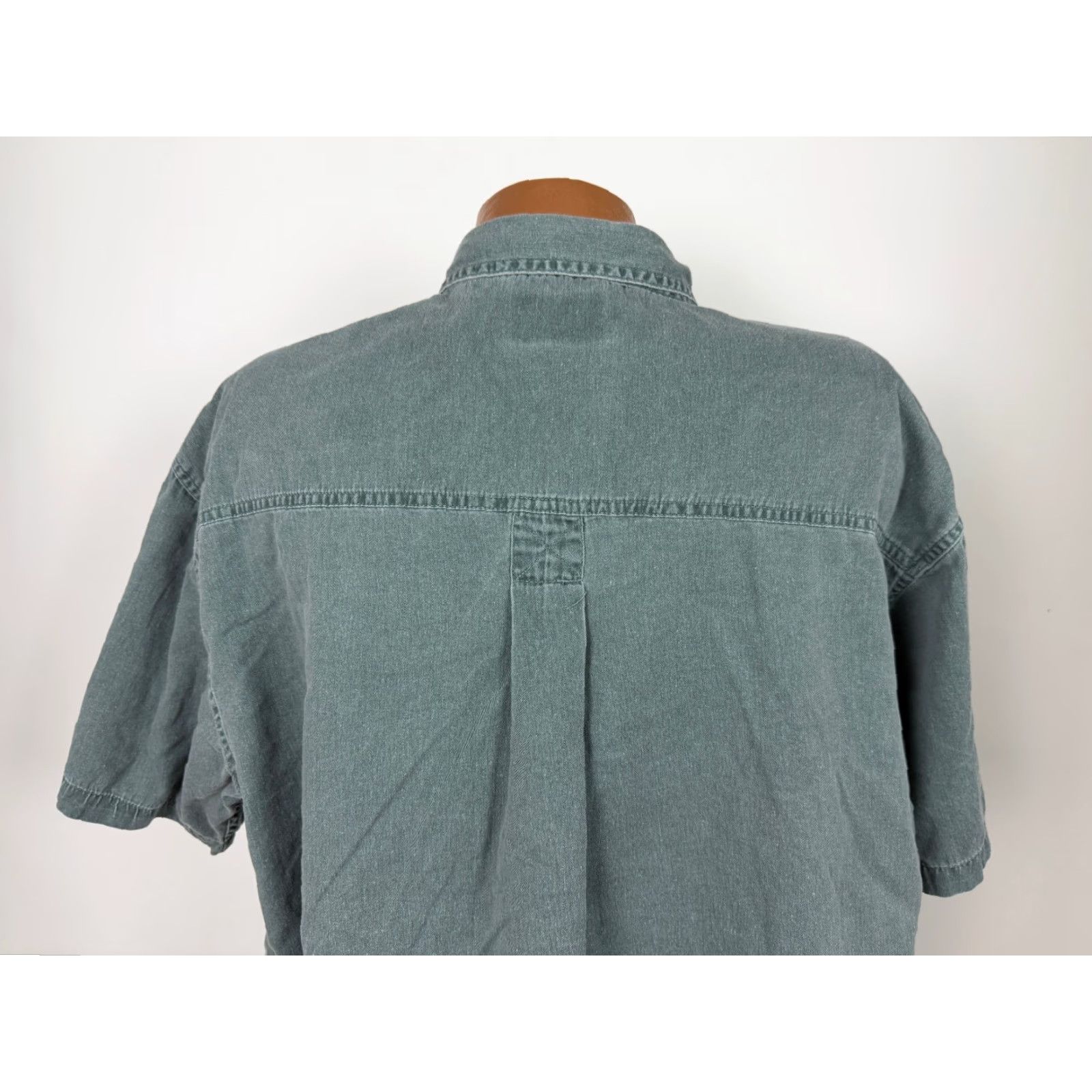 Bugle Boy VINTAGE Bugle Boy Shirt 2XL Button-Up Twill Cotton Green 90s Grunge Outdoor Mens Shirt - Vintage 90s Bugle Boy Shirt Size US XXL / EU 58 / 5 - 7 Thumbnail
