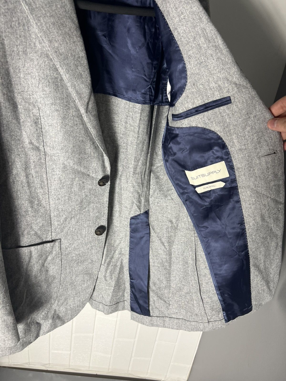 Suitsupply × Vintage VERY RARE SUITSUPPLY WOOL SUIT BLAZIR JACKET DESIGNER LUXURY Size 42S - 6 Thumbnail