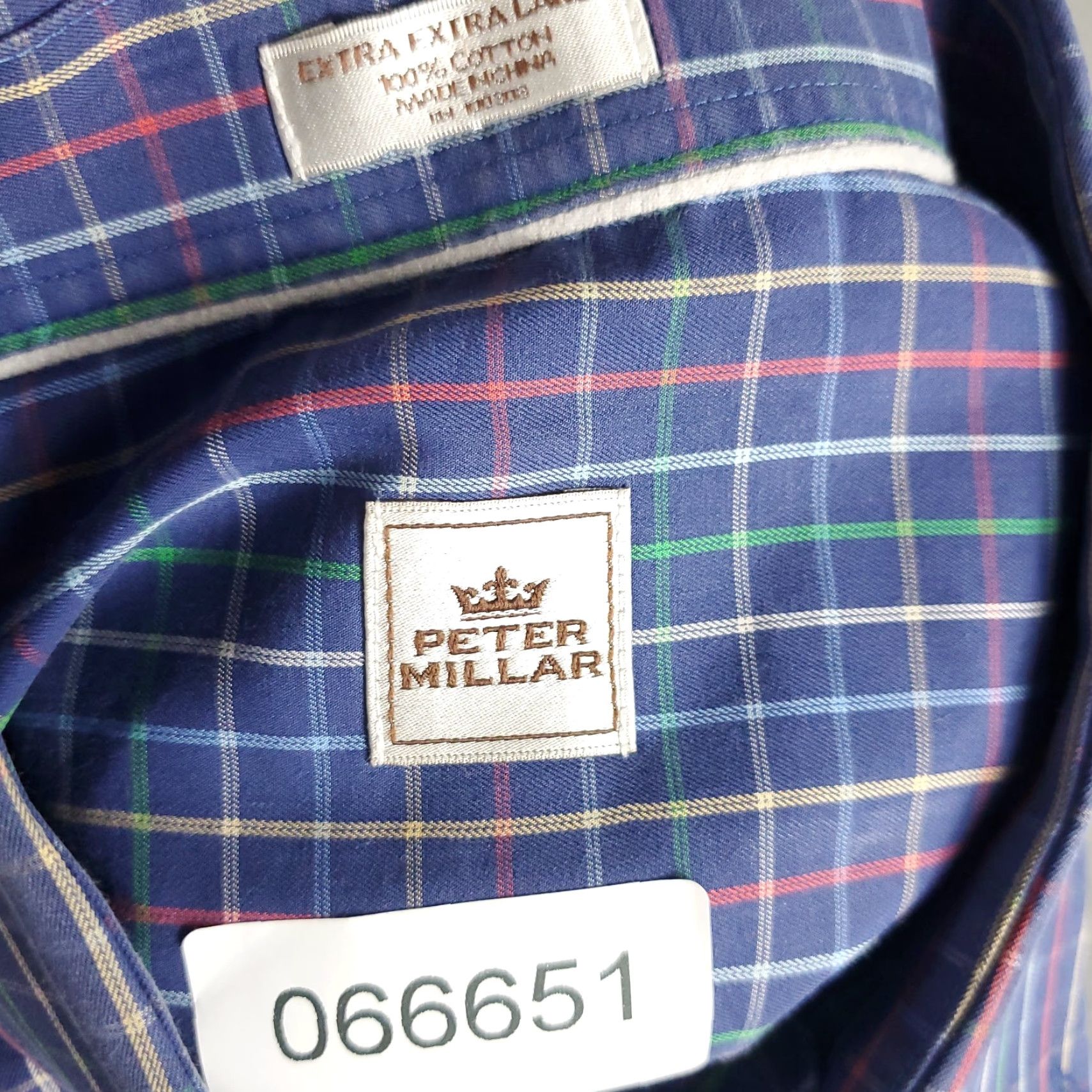 Peter Millar Peter Millar Shirt Mens 2XL Blue Plaid Button-Up Long Sleeve Casual Business Formal Party/Cocktail Travel Wedding Workwear Size US XXL / EU 58 / 5 - 7 Thumbnail