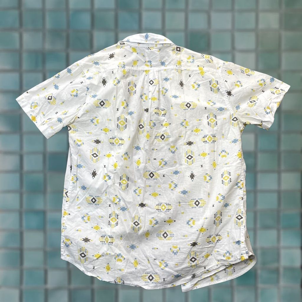 Levi's Levi's Shirt Mens Medium Beige Geometric Cotton Woven Button-Down Beach Size US M / EU 48-50 / 2 - 1 Thumbnail