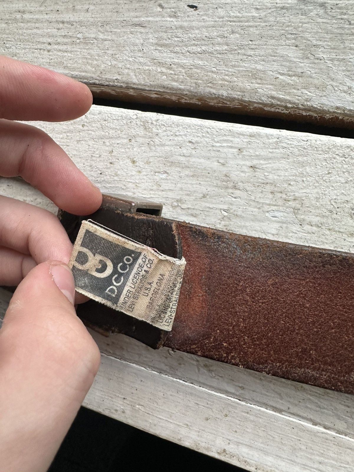 Levi's 🚨90s Levis made in usa 100% leather belt made in italy VNTG Size ONE SIZE - 5 Thumbnail